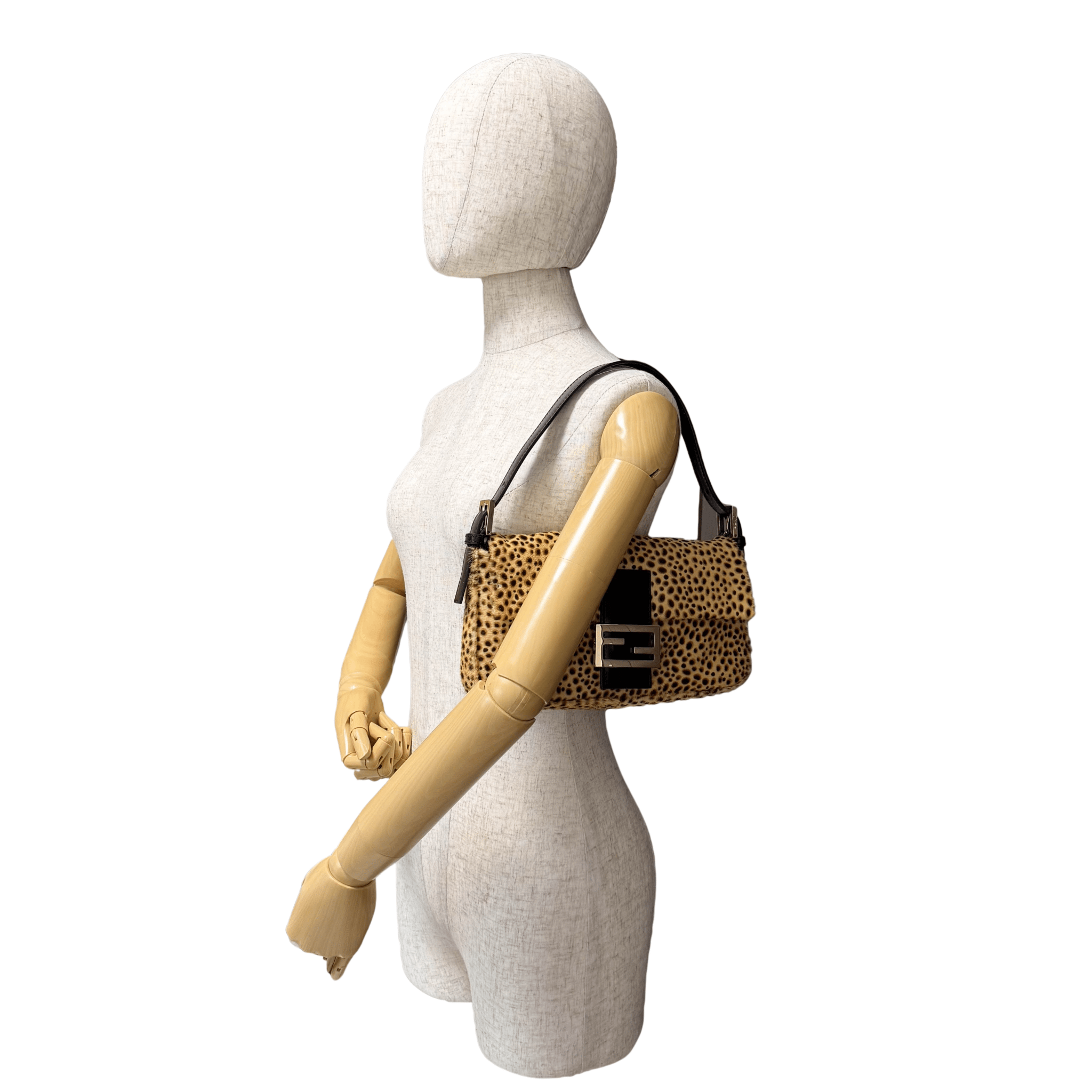 FENDI Baguette Pony Hair Cheetah Shoulder Bag, in , Sold by HIVE PRELOVED - Shoulder Bags, ,