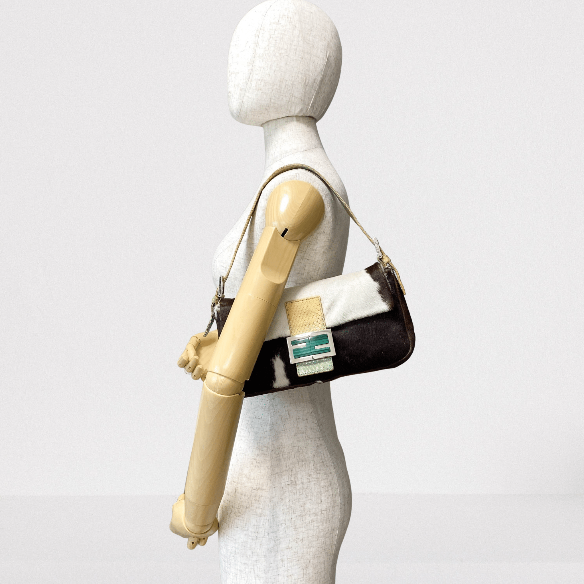 FENDI Baguette Pony Hair Cowhide Print Shoulder Bag, in , Sold by HIVE PRELOVED - Shoulder Bags, ,