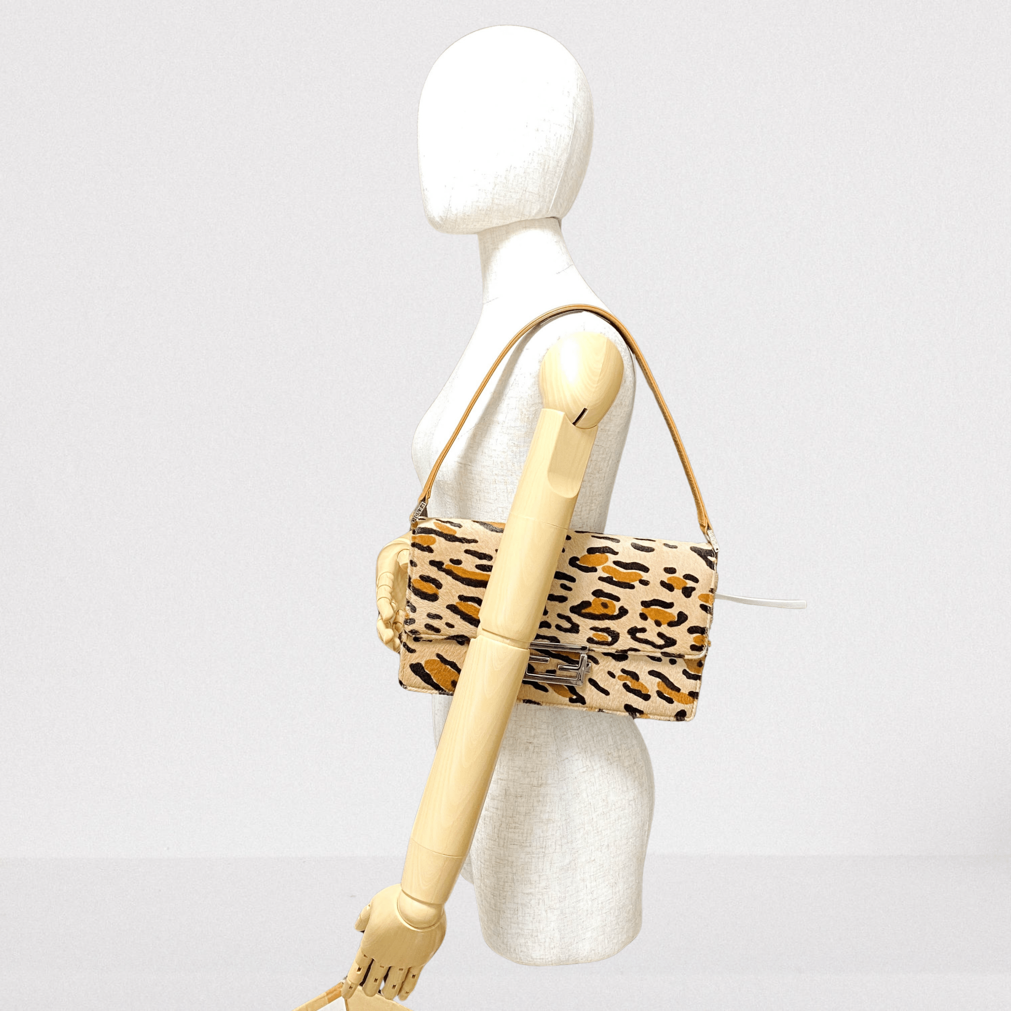 FENDI Baguette Pony Hair Leopard Print Shoulder Bag, in , Sold by HIVE PRELOVED - Shoulder Bags, ,