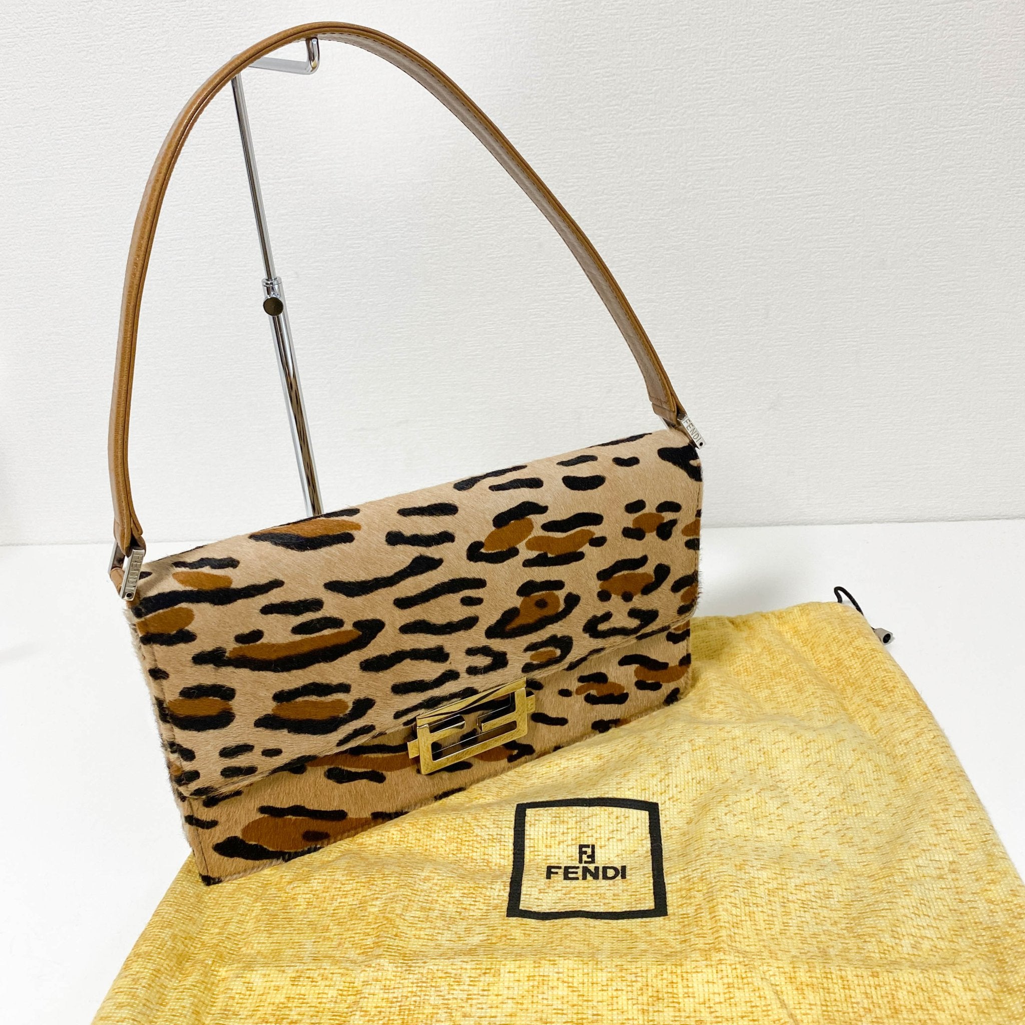 FENDI Baguette Pony Hair Leopard Print Shoulder Bag, in , Sold by HIVE PRELOVED - Shoulder Bags, ,