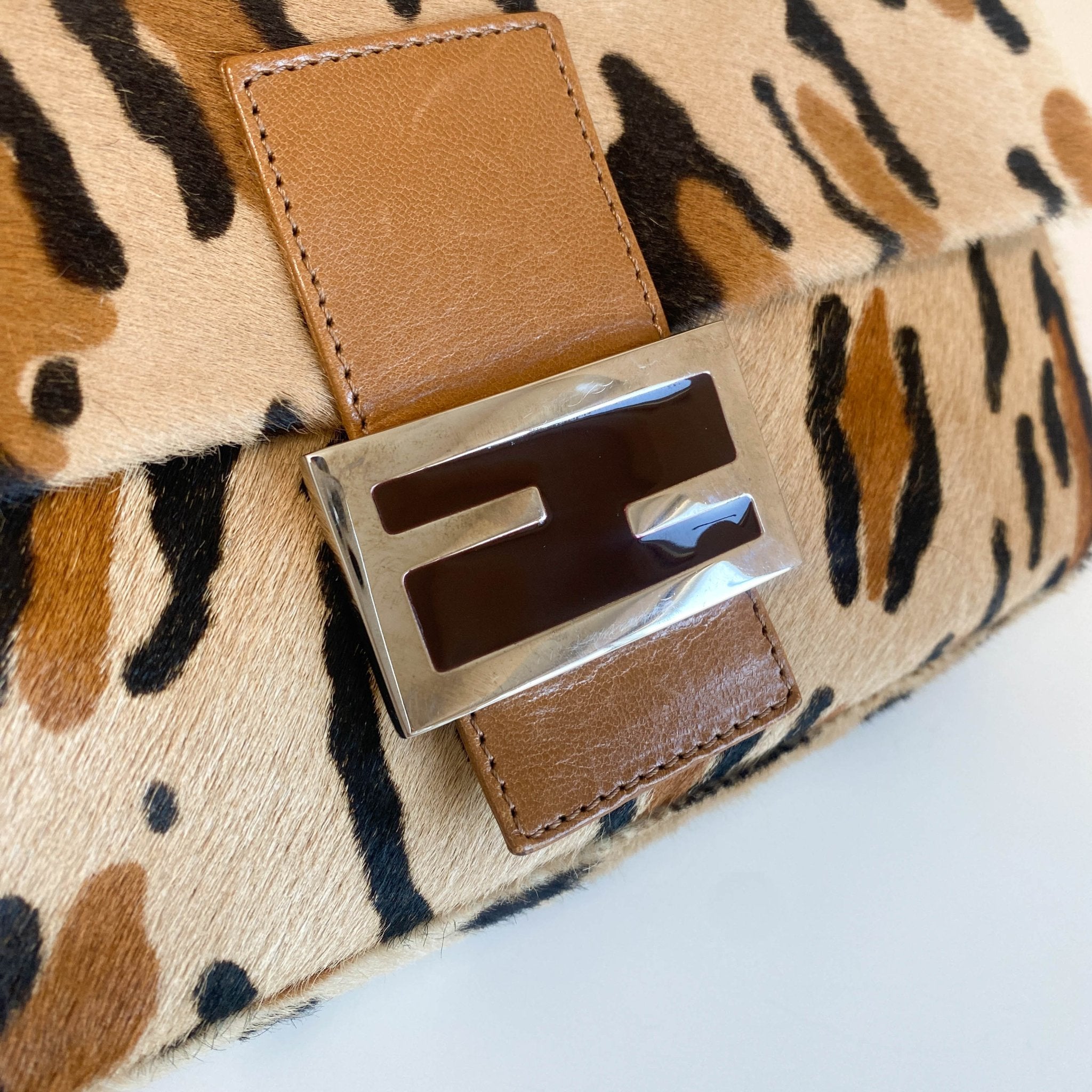 FENDI Baguette Pony Hair Leopard Shoulder Bag, in , Sold by HIVE PRELOVED - Shoulder Bags, ,