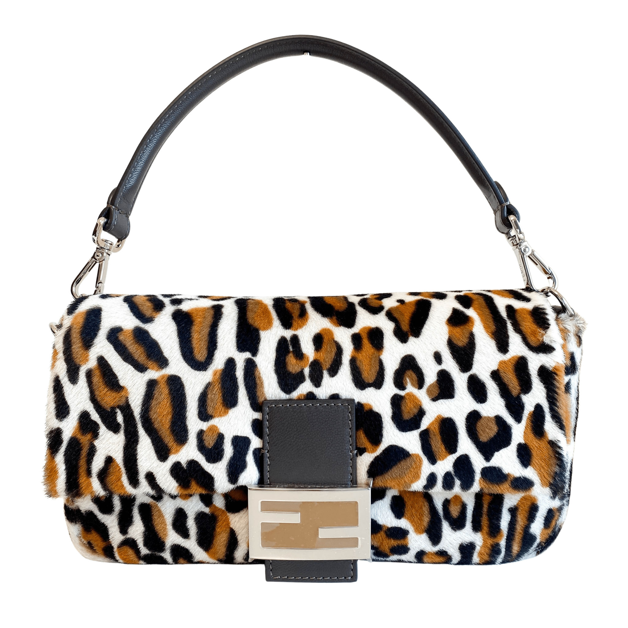 FENDI Baguette Pony Hair Leopard Shoulder Bag, in , Sold by HIVE PRELOVED - Crossbody bags, Handle Bags,