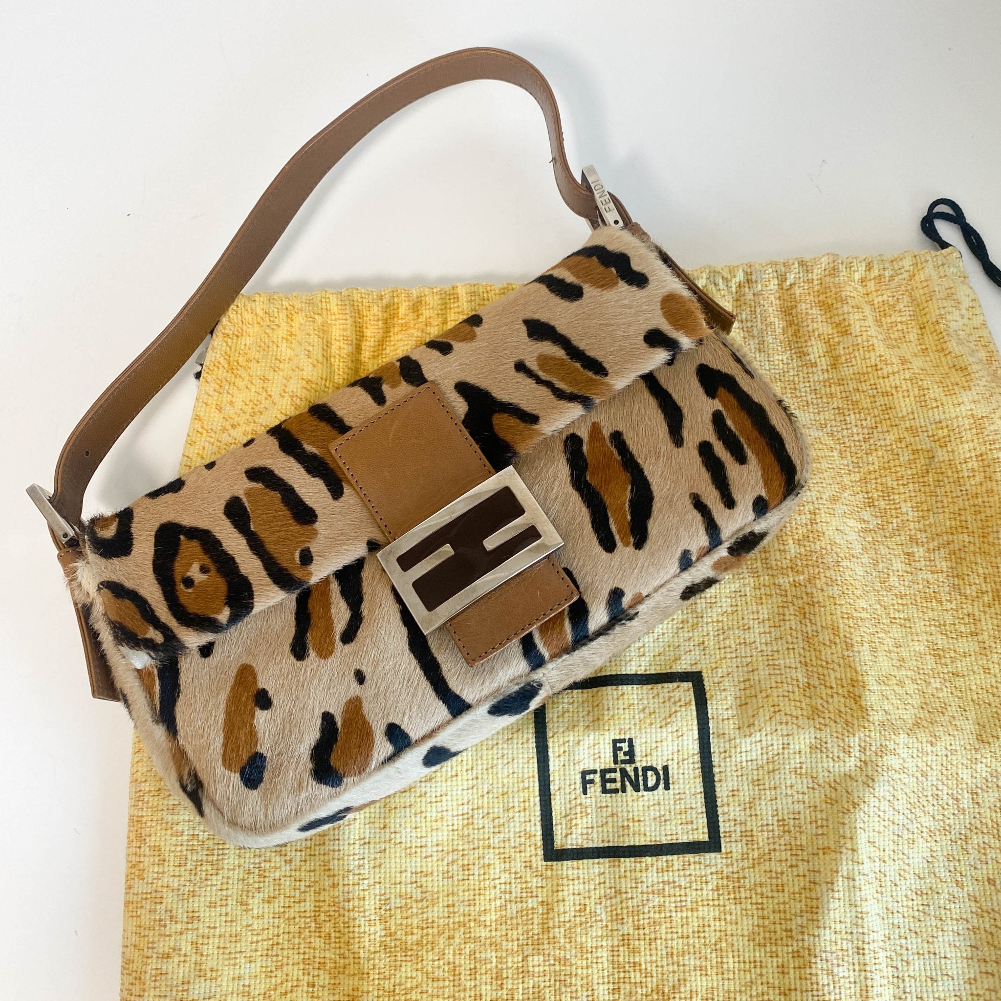 FENDI Baguette Pony Hair Leopard Shoulder Bag, in , Sold by HIVE PRELOVED - Shoulder Bags, ,
