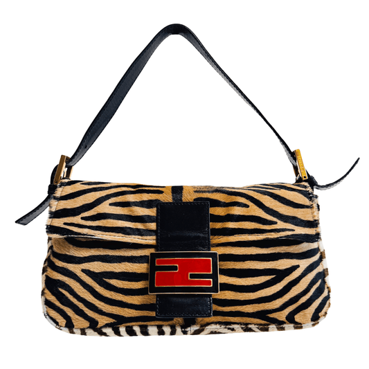 FENDI Baguette Pony Hair Zebra Design Shoulder Bag, in , Sold by HIVE PRELOVED - Shoulder Bags, ,