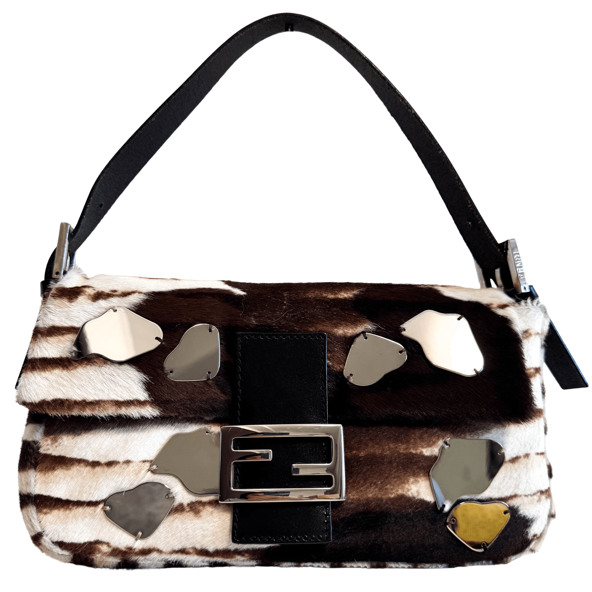 FENDI Baguette Pony Hair Zebra Design with Mirror Shoulder Bag, in , Sold by HIVE PRELOVED - Shoulder Bags, ,