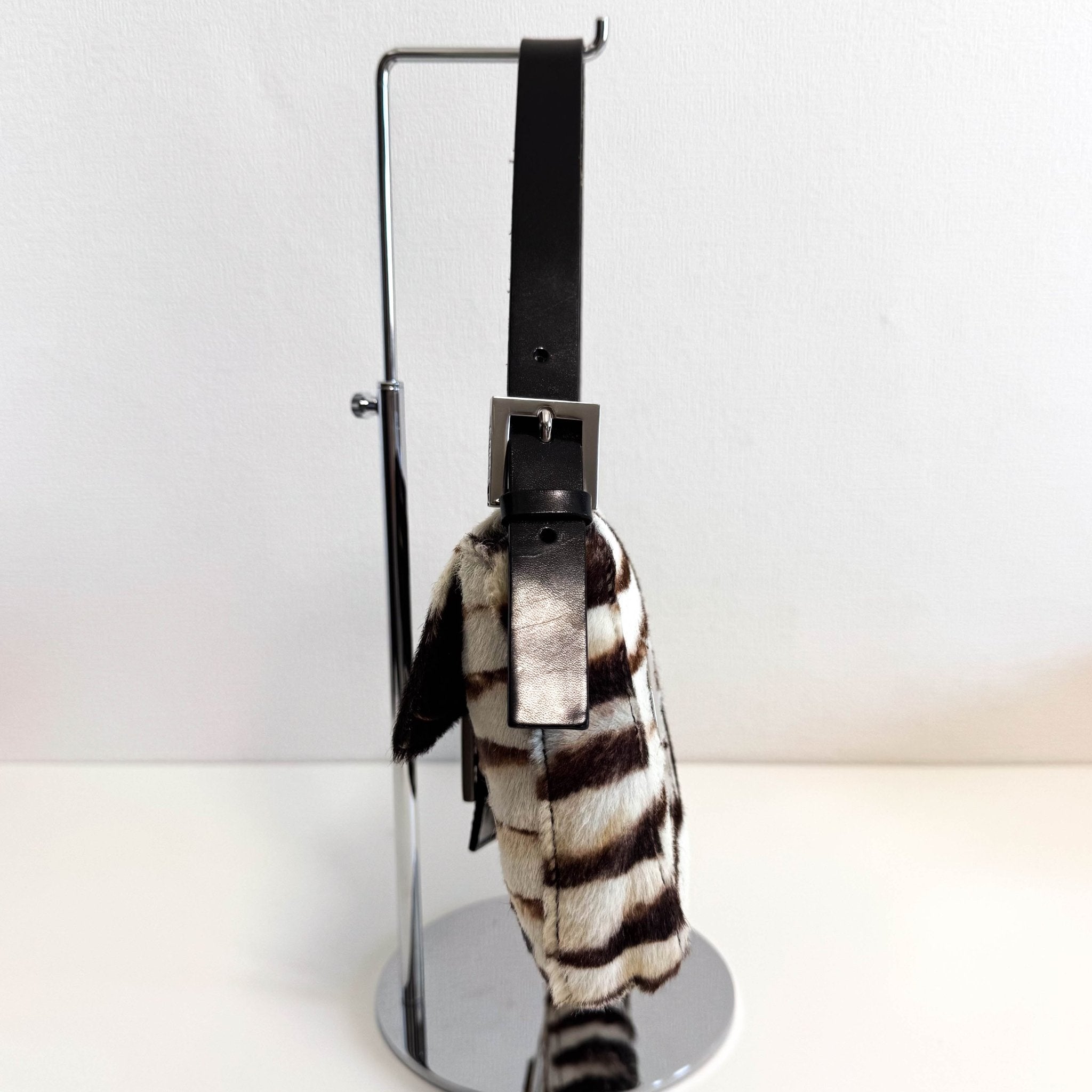 FENDI Baguette Pony Hair Zebra Design with Mirror Shoulder Bag, in , Sold by HIVE PRELOVED - Shoulder Bags, ,