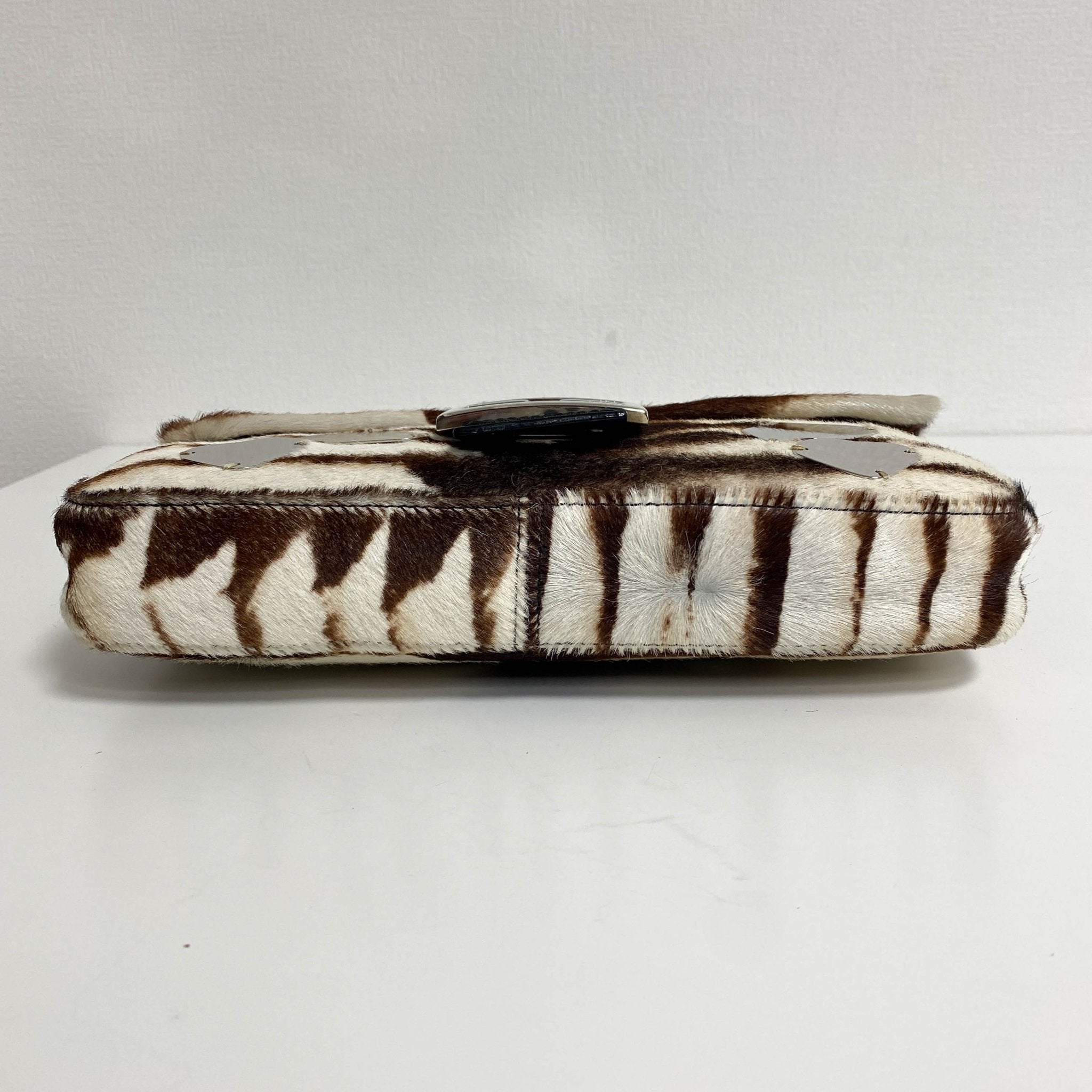 FENDI Baguette Pony Hair Zebra Design with Mirror Shoulder Bag, in , Sold by HIVE PRELOVED - Shoulder Bags, ,