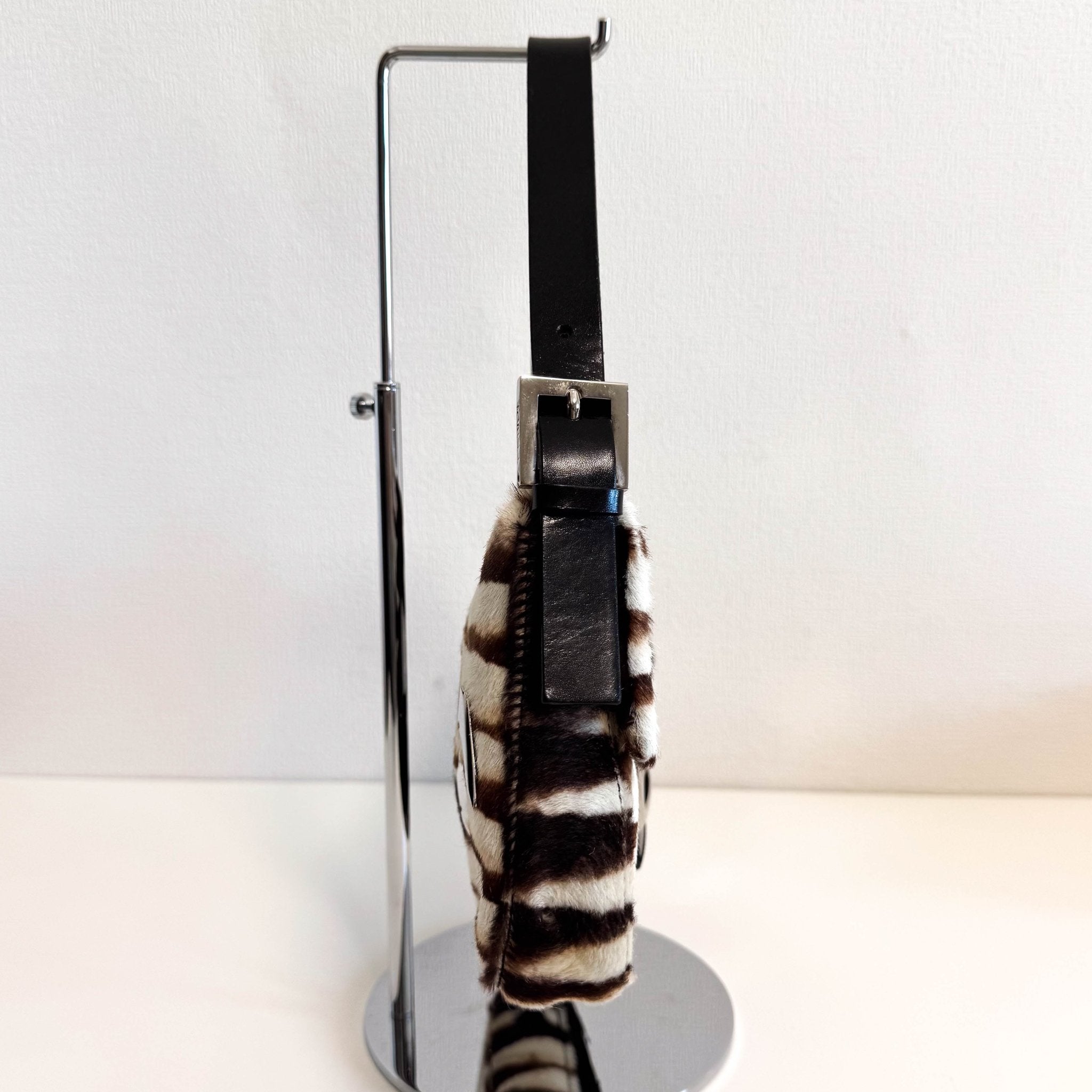 FENDI Baguette Pony Hair Zebra Design with Mirror Shoulder Bag, in , Sold by HIVE PRELOVED - Shoulder Bags, ,