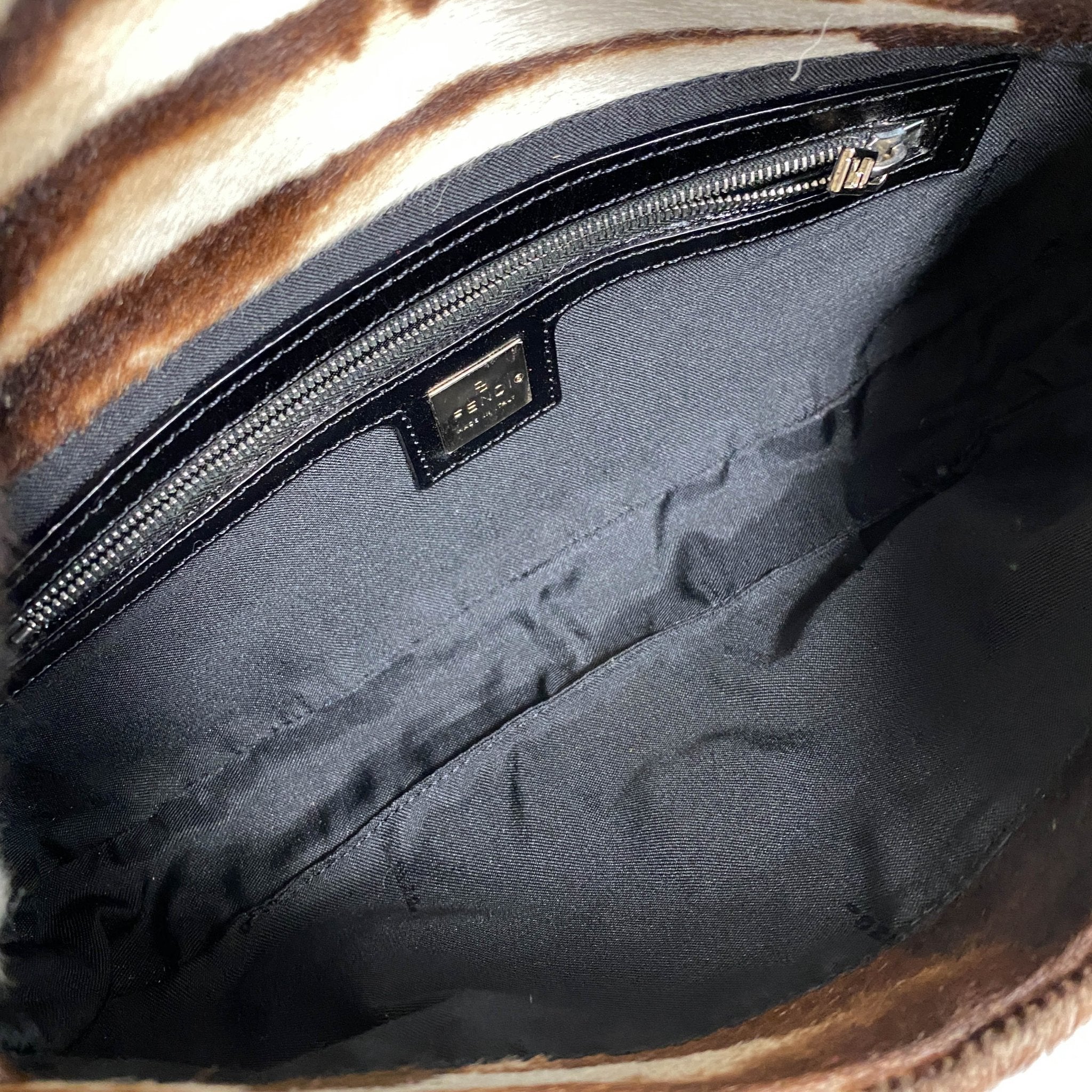 FENDI Baguette Pony Hair Zebra Design with Mirror Shoulder Bag, in , Sold by HIVE PRELOVED - Shoulder Bags, ,