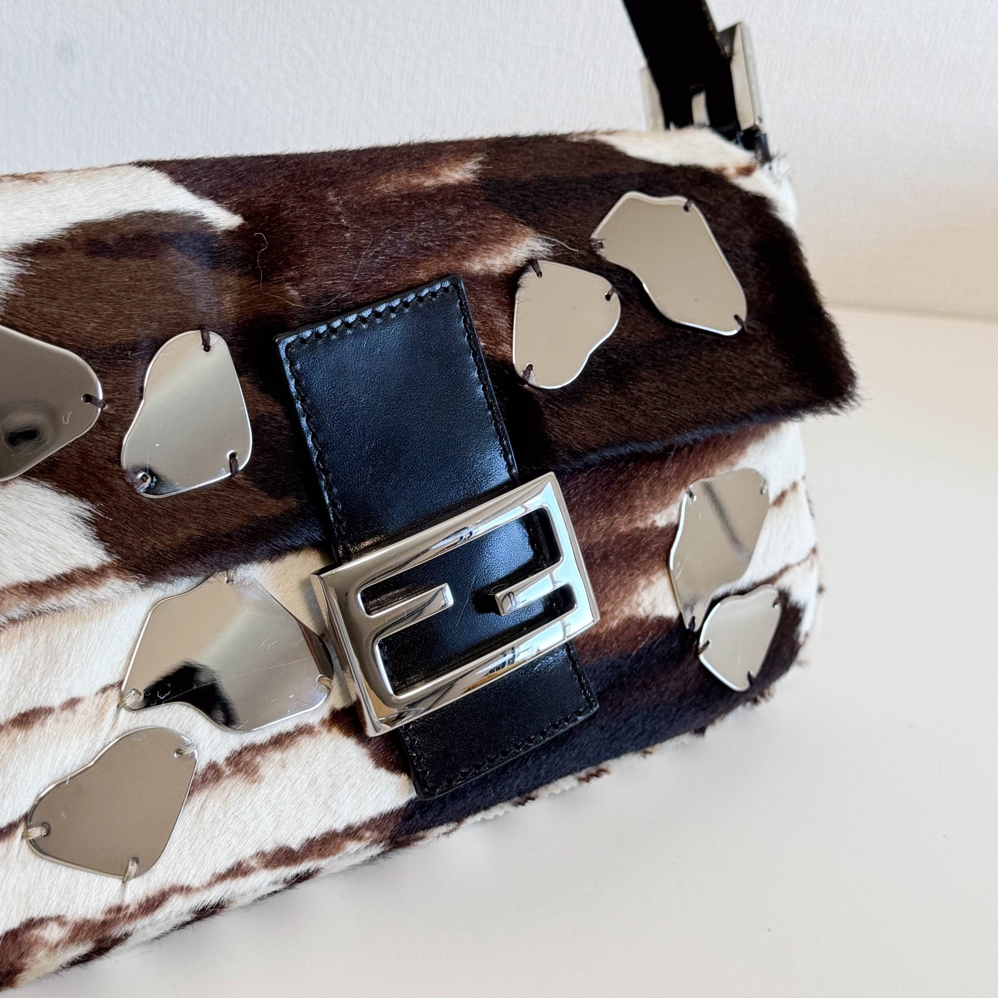 FENDI Baguette Pony Hair Zebra Design with Mirror Shoulder Bag, in , Sold by HIVE PRELOVED - Shoulder Bags, ,