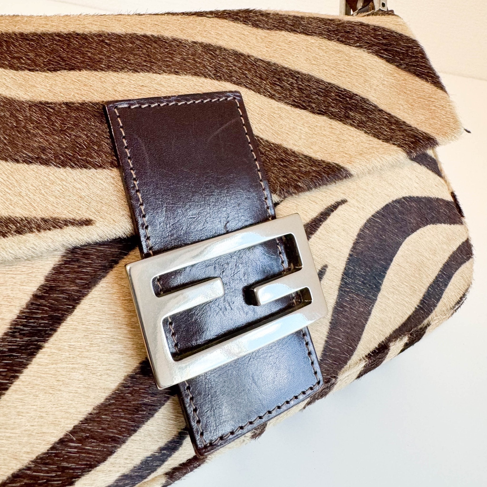 FENDI Baguette Pony - style Carfskin Leather Zebra Print, in , Sold by HIVE PRELOVED - Shoulder Bags, ,