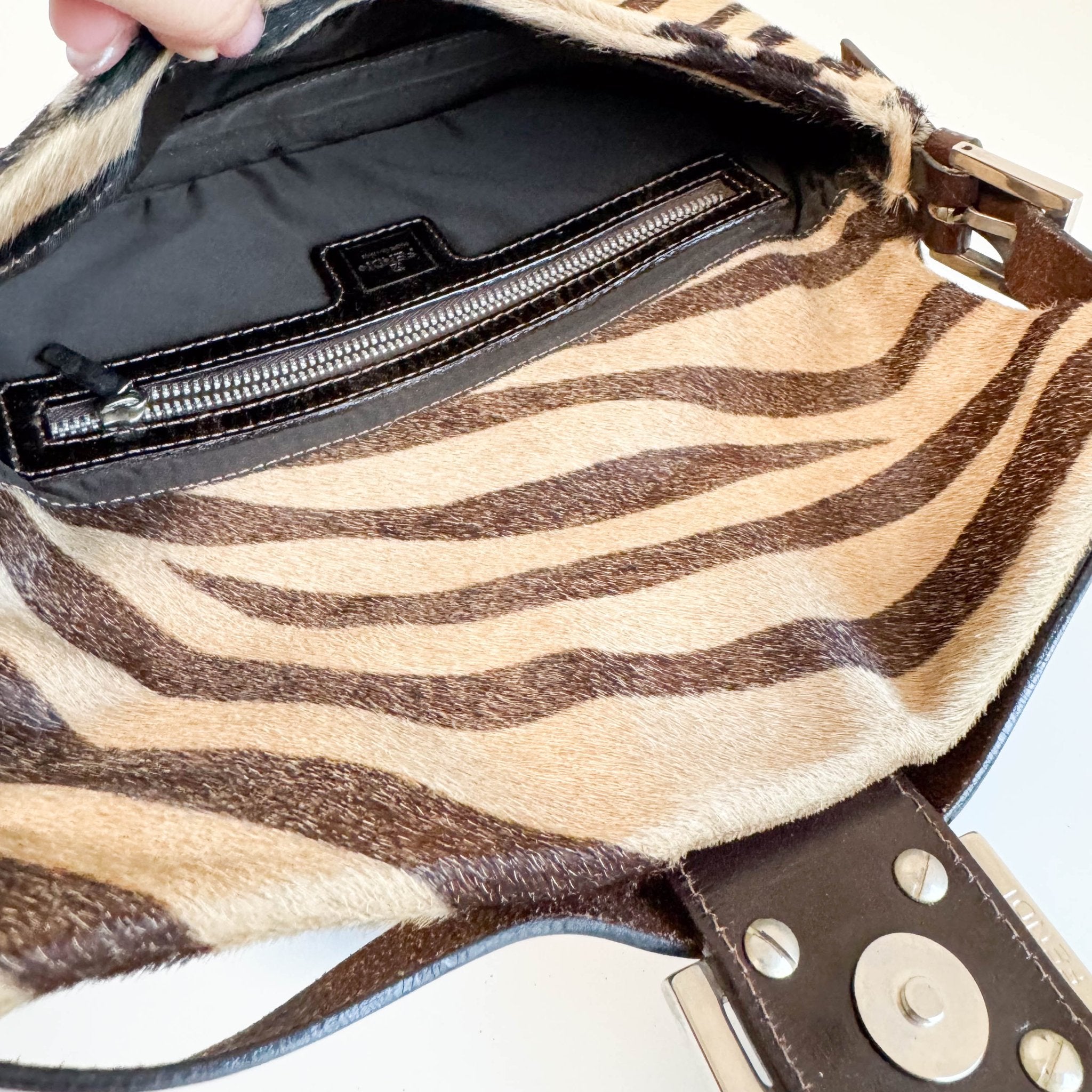 FENDI Baguette Pony - style Carfskin Leather Zebra Print, in , Sold by HIVE PRELOVED - Shoulder Bags, ,