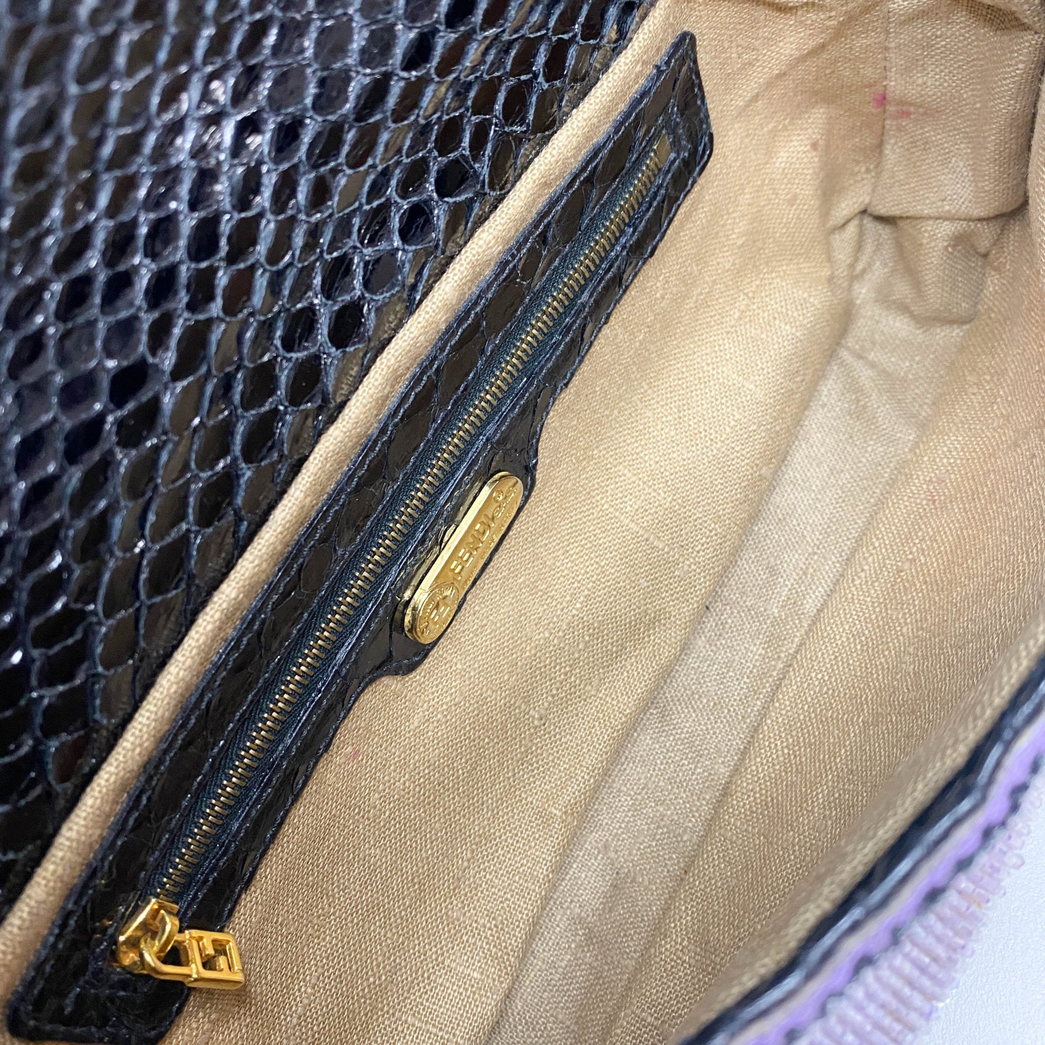 FENDI Baguette Purple / Black Trim Beaded Shoulder Bag, in , Sold by HIVE PRELOVED - Shoulder Bags, ,