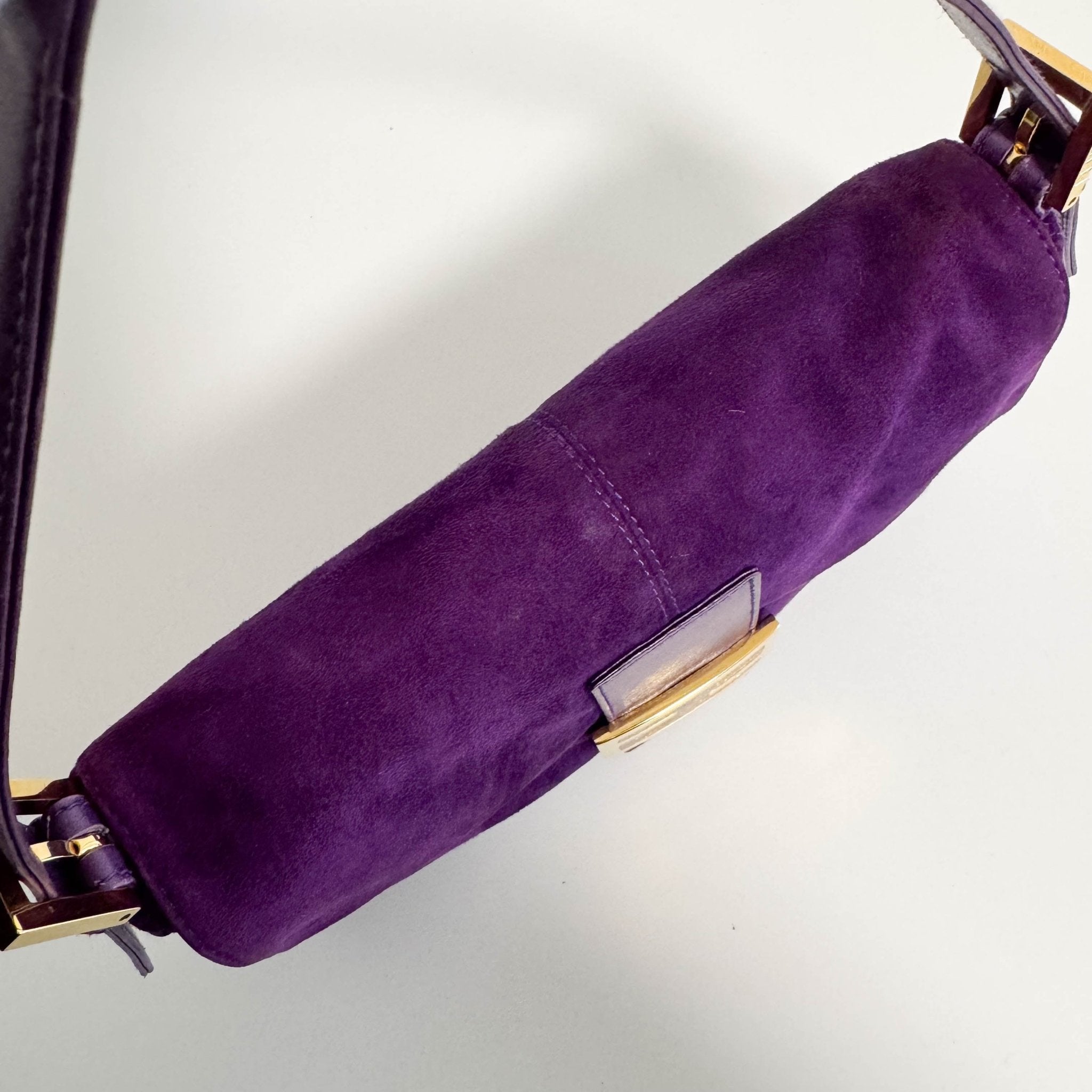 FENDI Baguette Purple Suede Shoulder Bag, in , Sold by HIVE PRELOVED - Shoulder Bags, ,