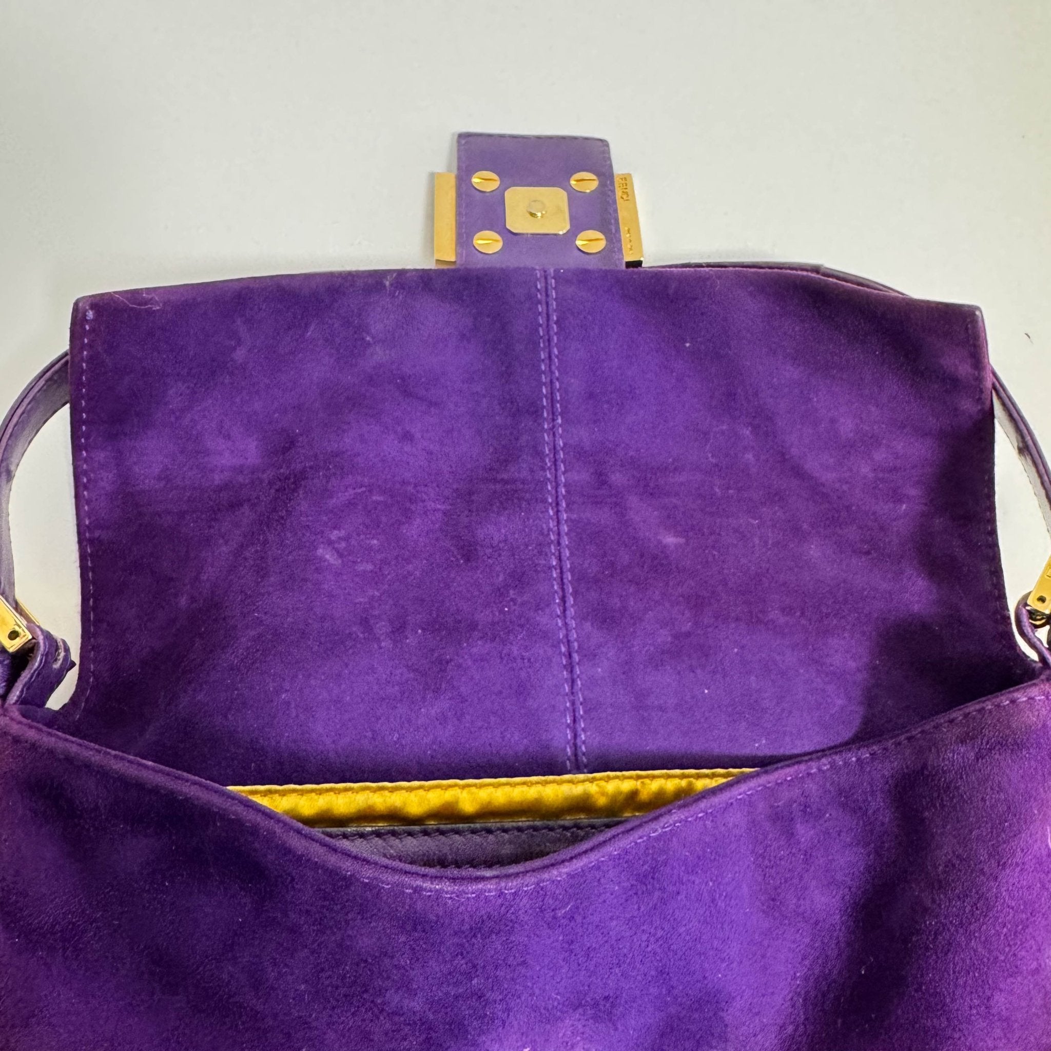 FENDI Baguette Purple Suede Shoulder Bag, in , Sold by HIVE PRELOVED - Shoulder Bags, ,