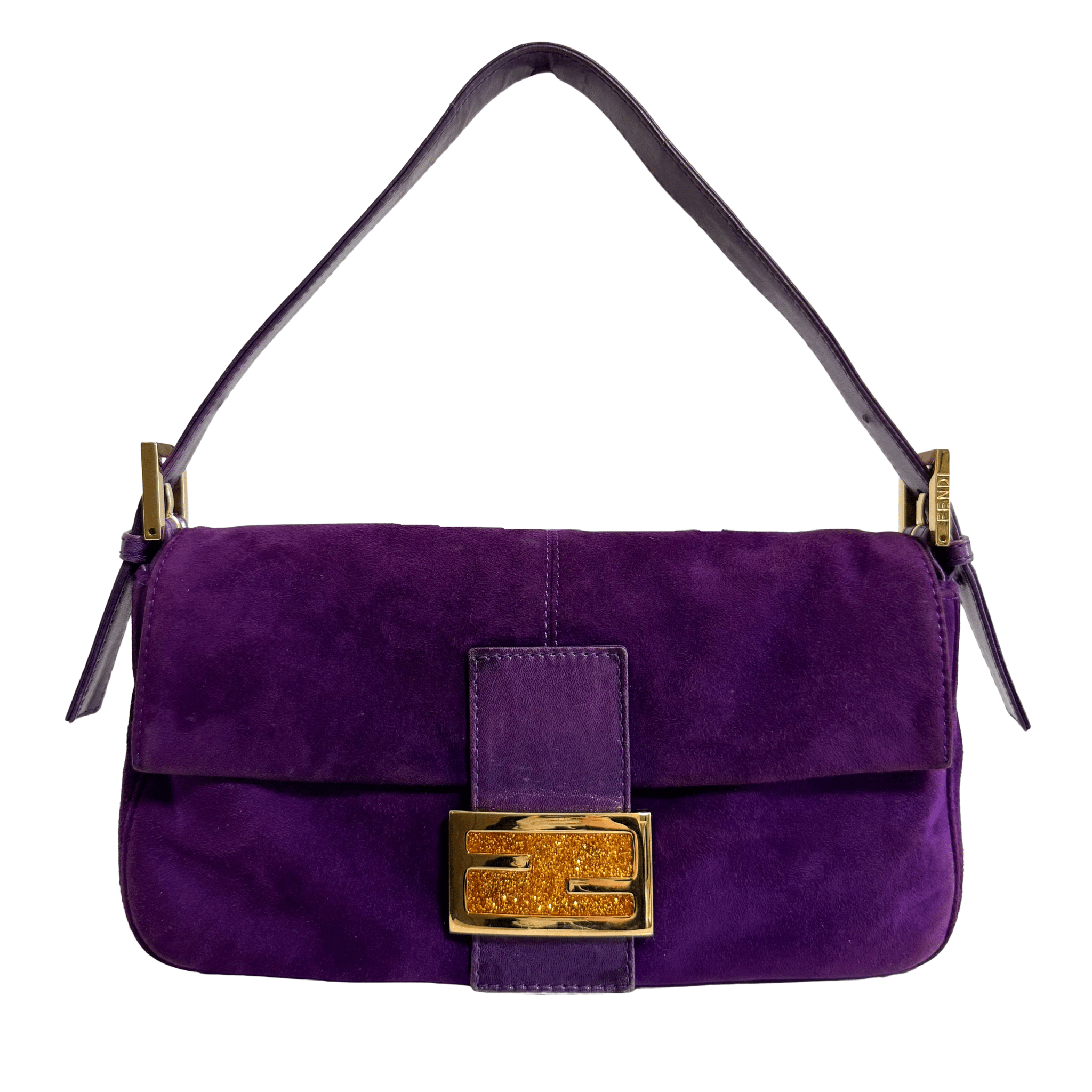 FENDI Baguette Purple Suede Shoulder Bag, in , Sold by HIVE PRELOVED - Shoulder Bags, ,