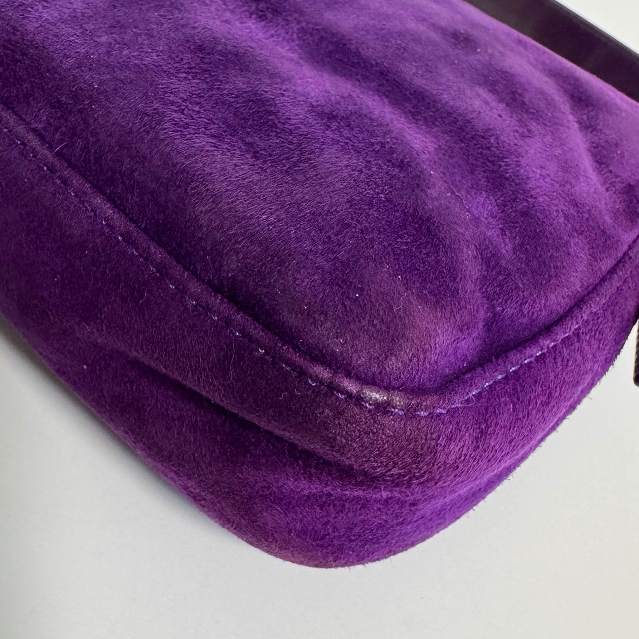 FENDI Baguette Purple Suede Shoulder Bag, in , Sold by HIVE PRELOVED - Shoulder Bags, ,