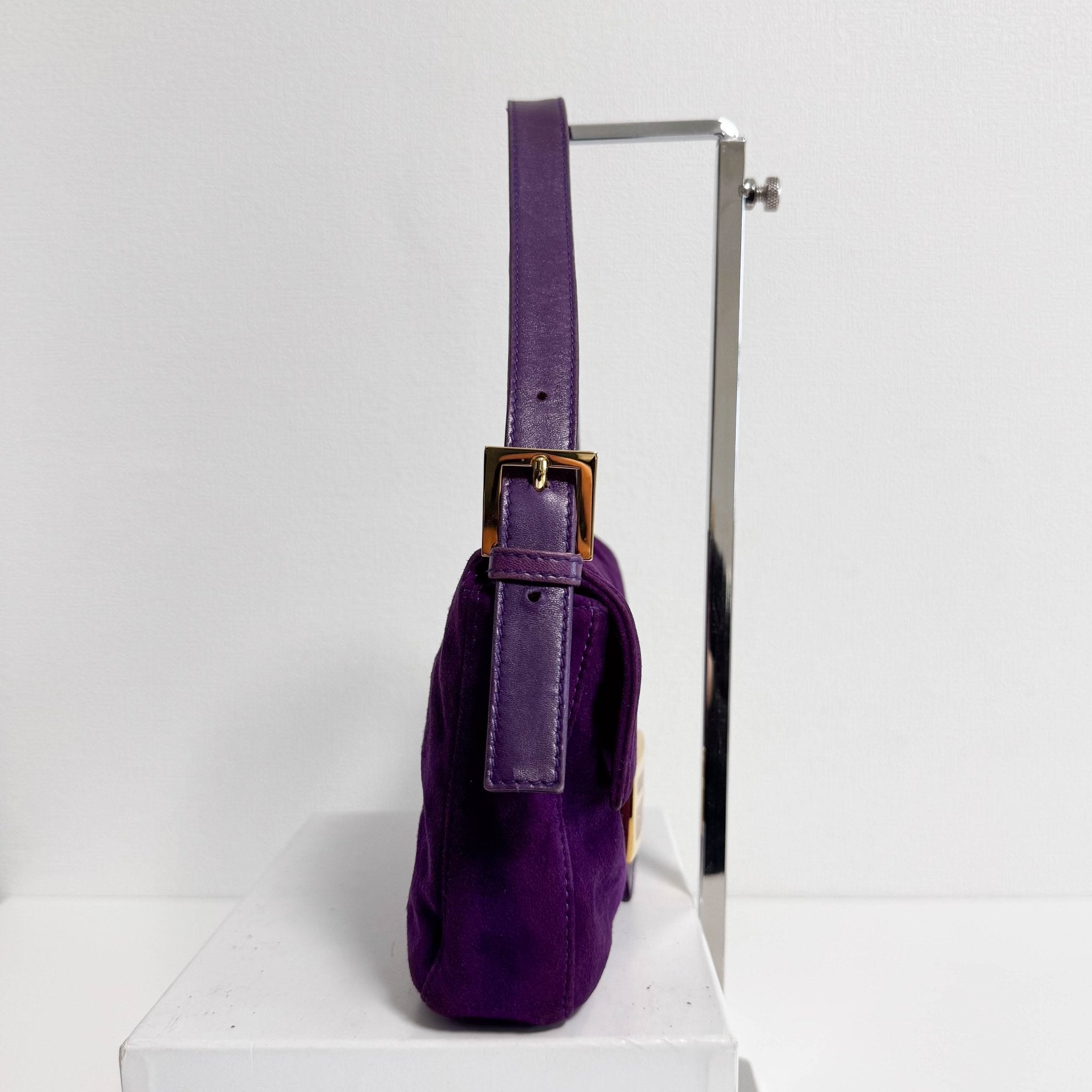 FENDI Baguette Purple Suede Shoulder Bag, in , Sold by HIVE PRELOVED - Shoulder Bags, ,