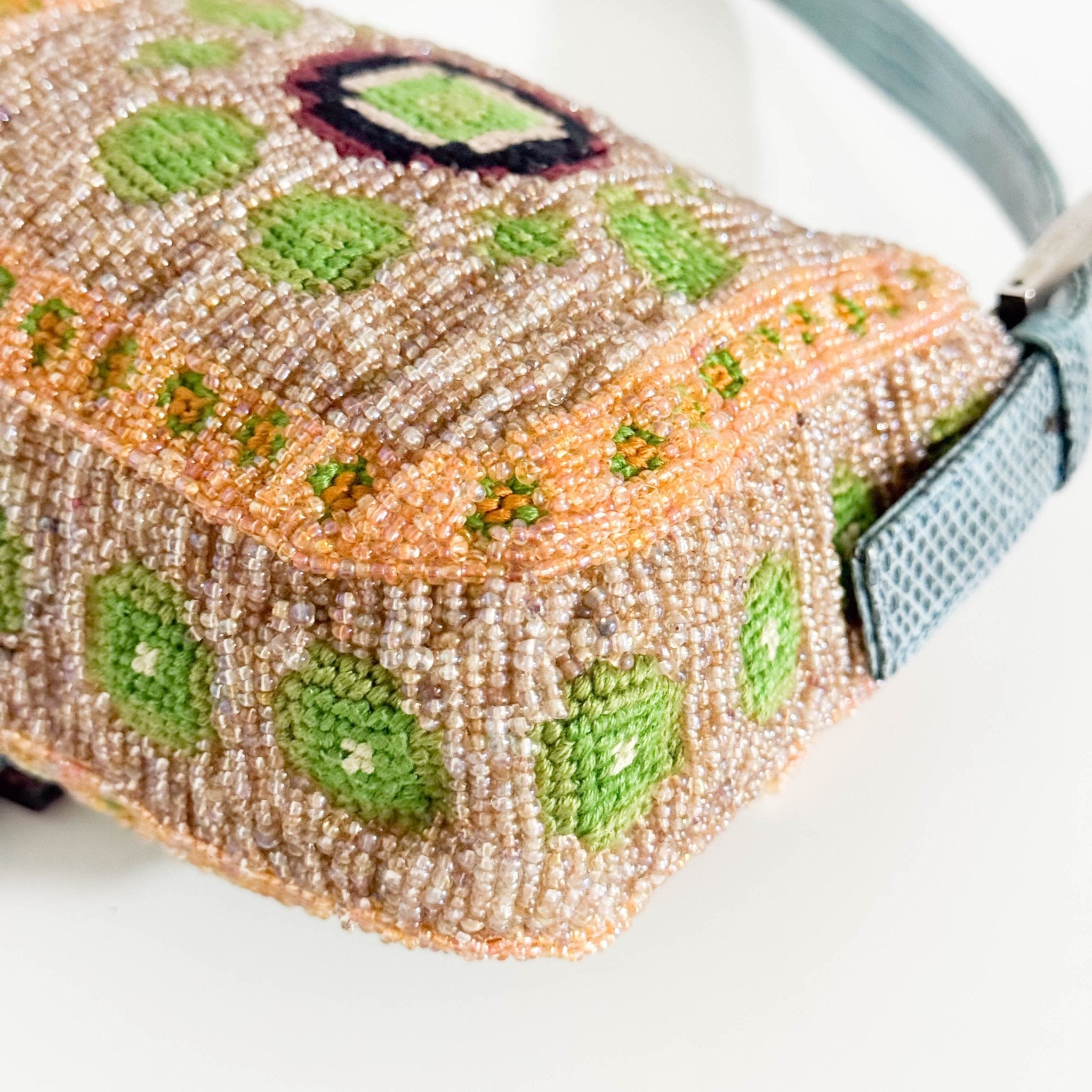 FENDI Baguette Rare Collector's Piece Fully Bead, Embroidered Multicolour Shoulder Bag Lizard Buckle in Sold by HIVE PRELOVED