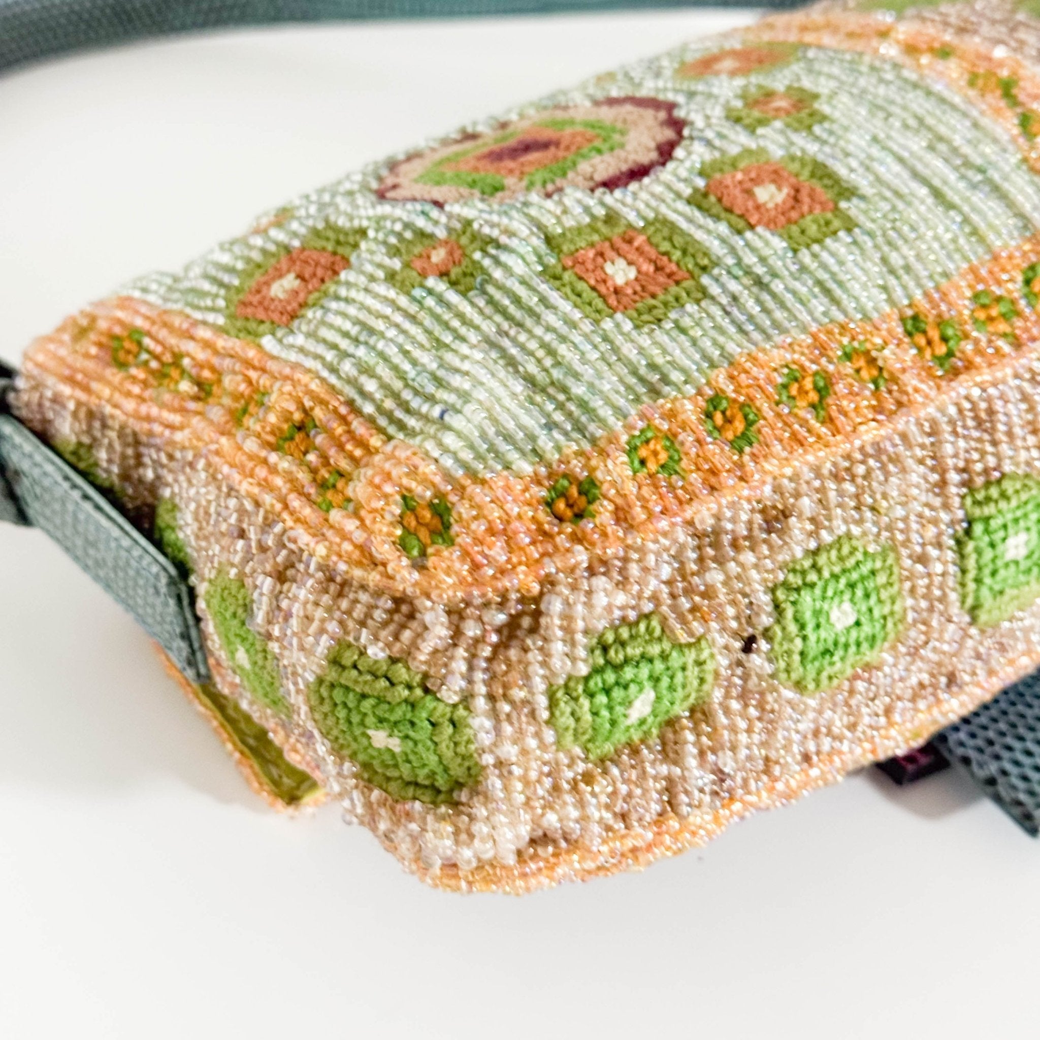 FENDI Baguette Rare Collector's Piece Fully Bead, Embroidered Multicolour Shoulder Bag Lizard Buckle in Sold by HIVE PRELOVED