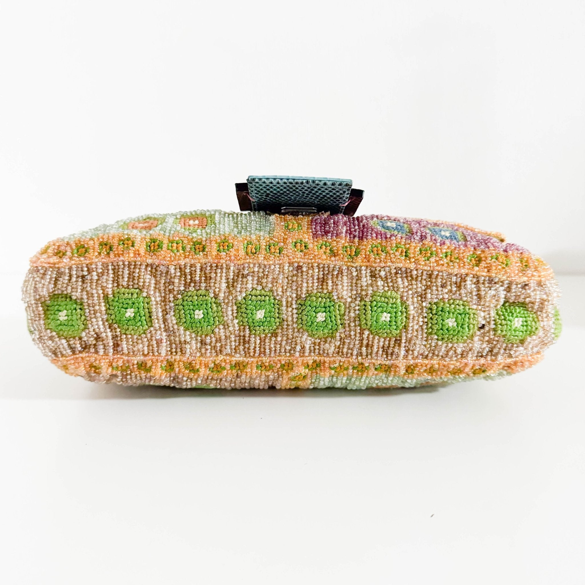 FENDI Baguette Rare Collector's Piece Fully Bead, Embroidered Multicolour Shoulder Bag Lizard Buckle in Sold by HIVE PRELOVED