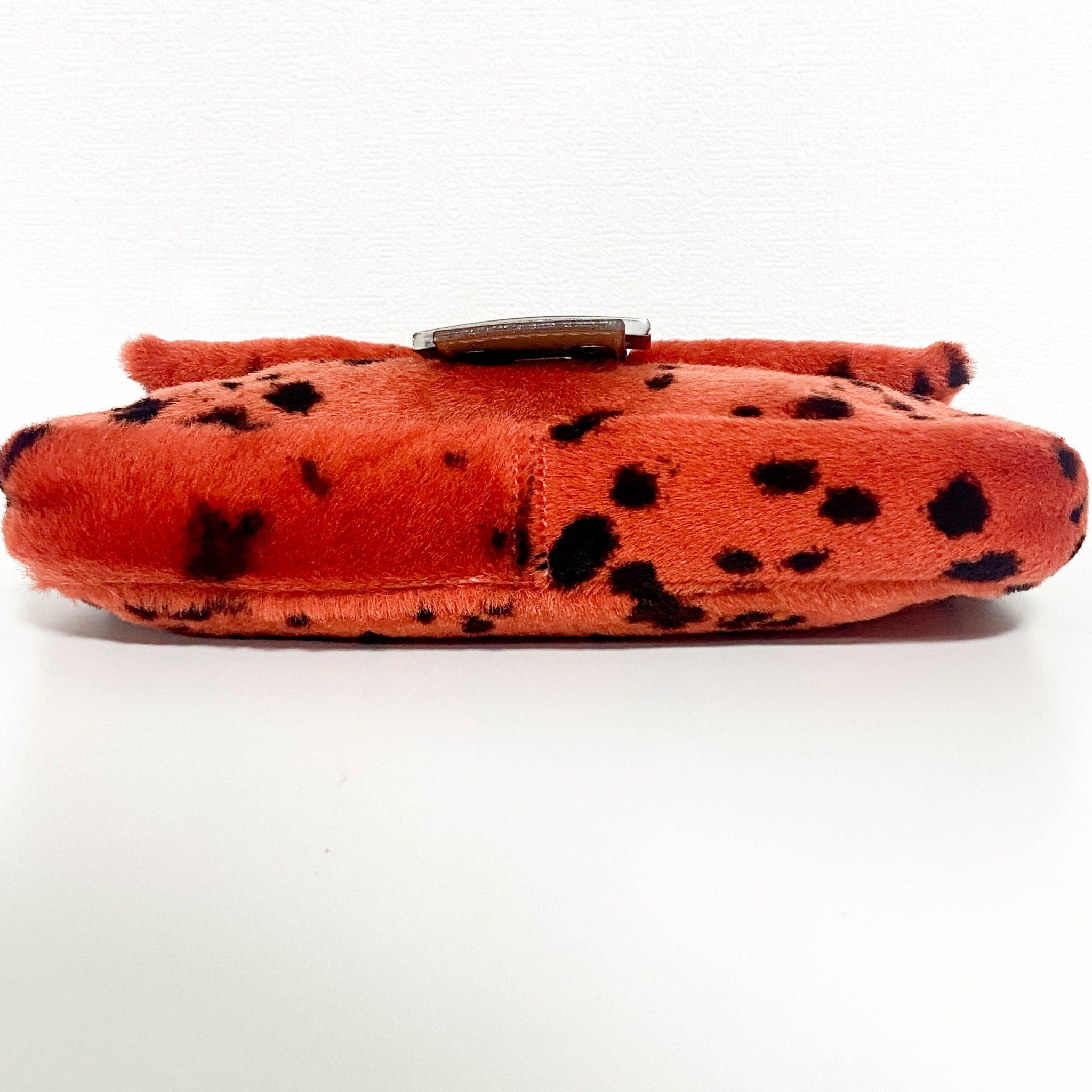 FENDI Baguette Rare Orange Dalmatian Pattern Fur Shoulder Bag, in , Sold by HIVE PRELOVED - Shoulder Bags, ,