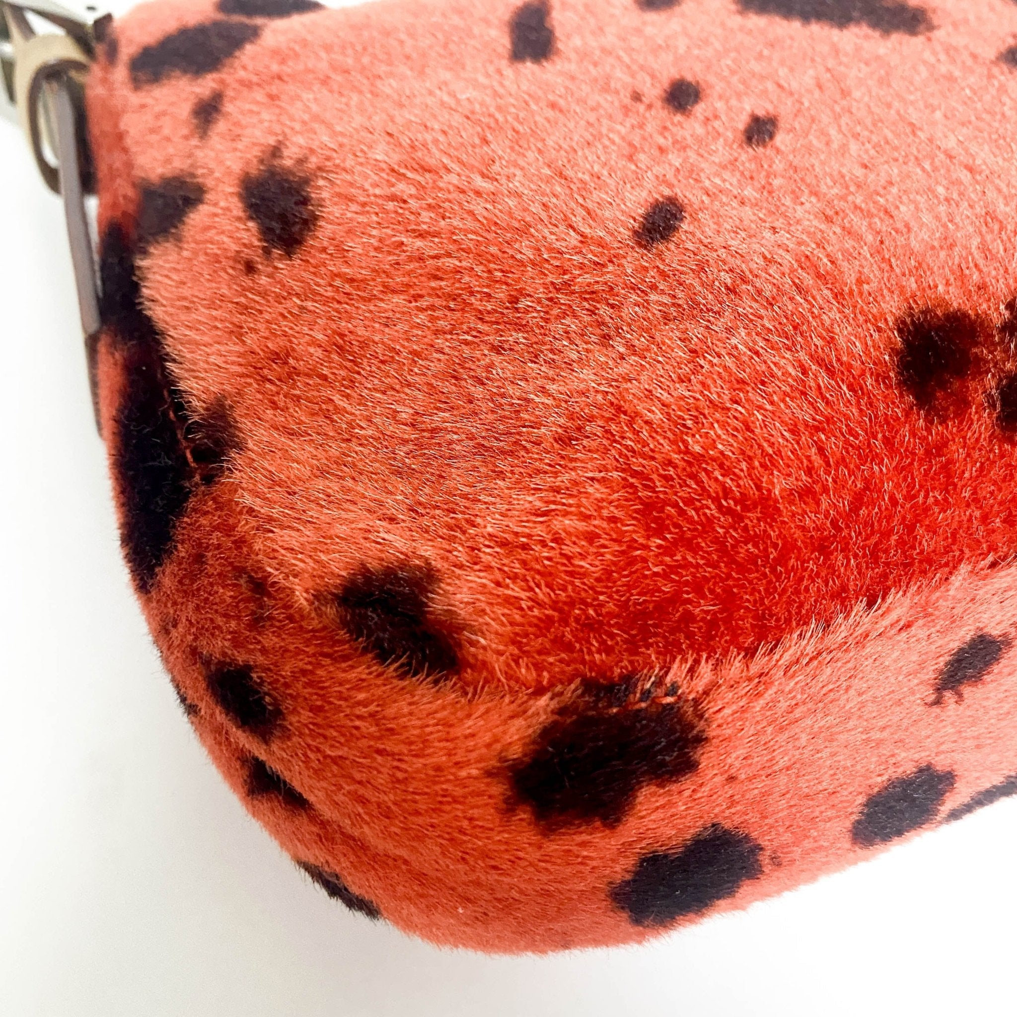 FENDI Baguette Rare Orange Dalmatian Pattern Fur Shoulder Bag, in , Sold by HIVE PRELOVED - Shoulder Bags, ,