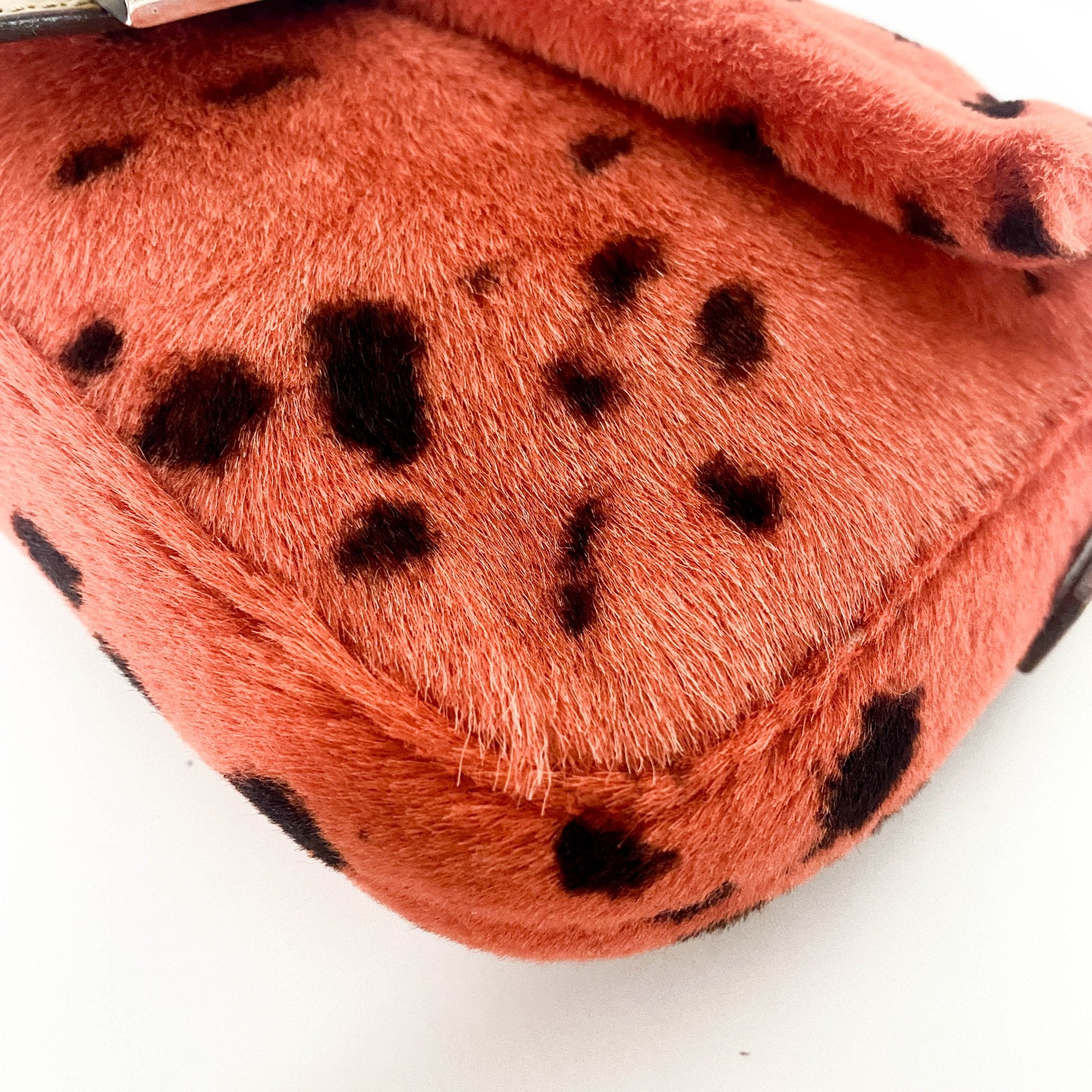 FENDI Baguette Rare Orange Dalmatian Pattern Fur Shoulder Bag, in , Sold by HIVE PRELOVED - Shoulder Bags, ,