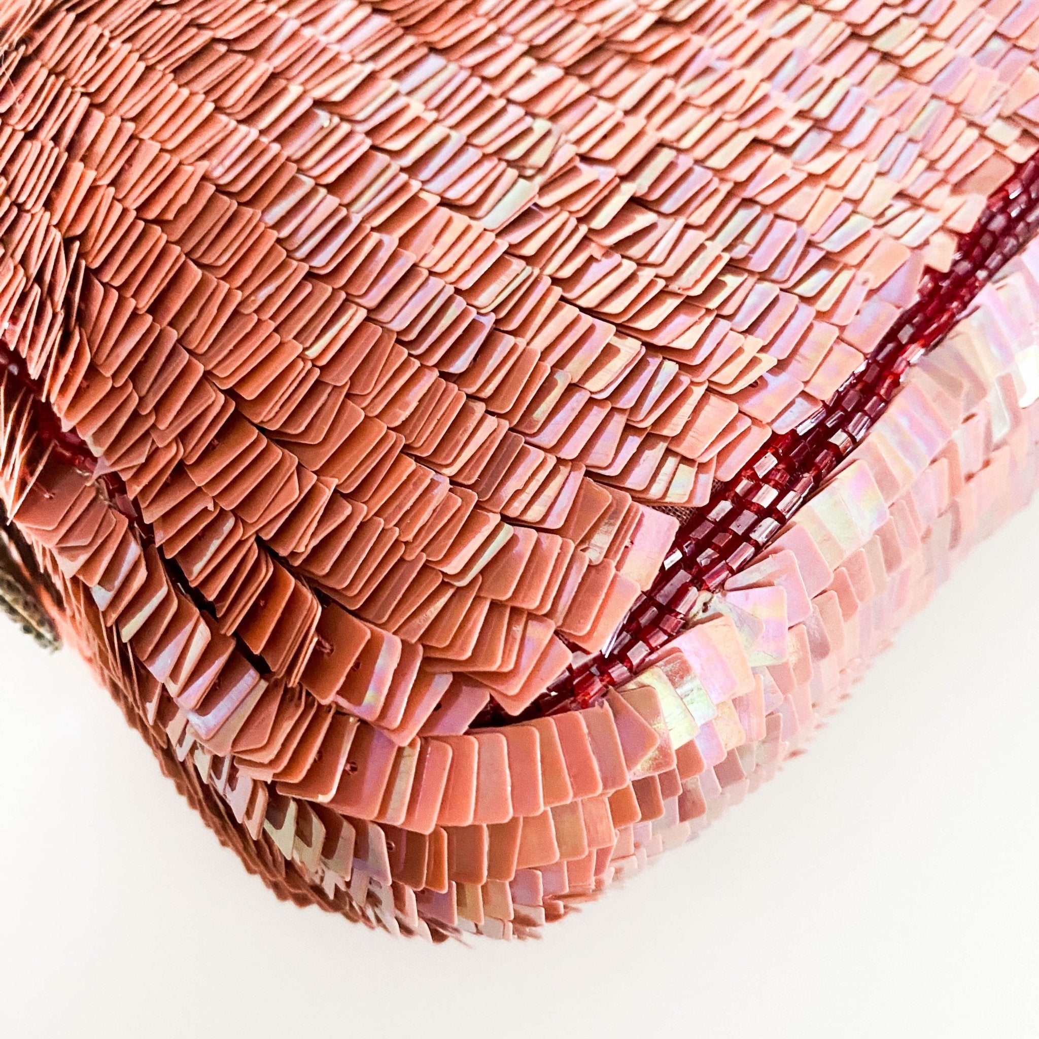 FENDI Baguette Rare Pink Sequin / Beads Shoulder Bag Python Leather Strap, in , Sold by HIVE PRELOVED - Shoulder Bags, ,