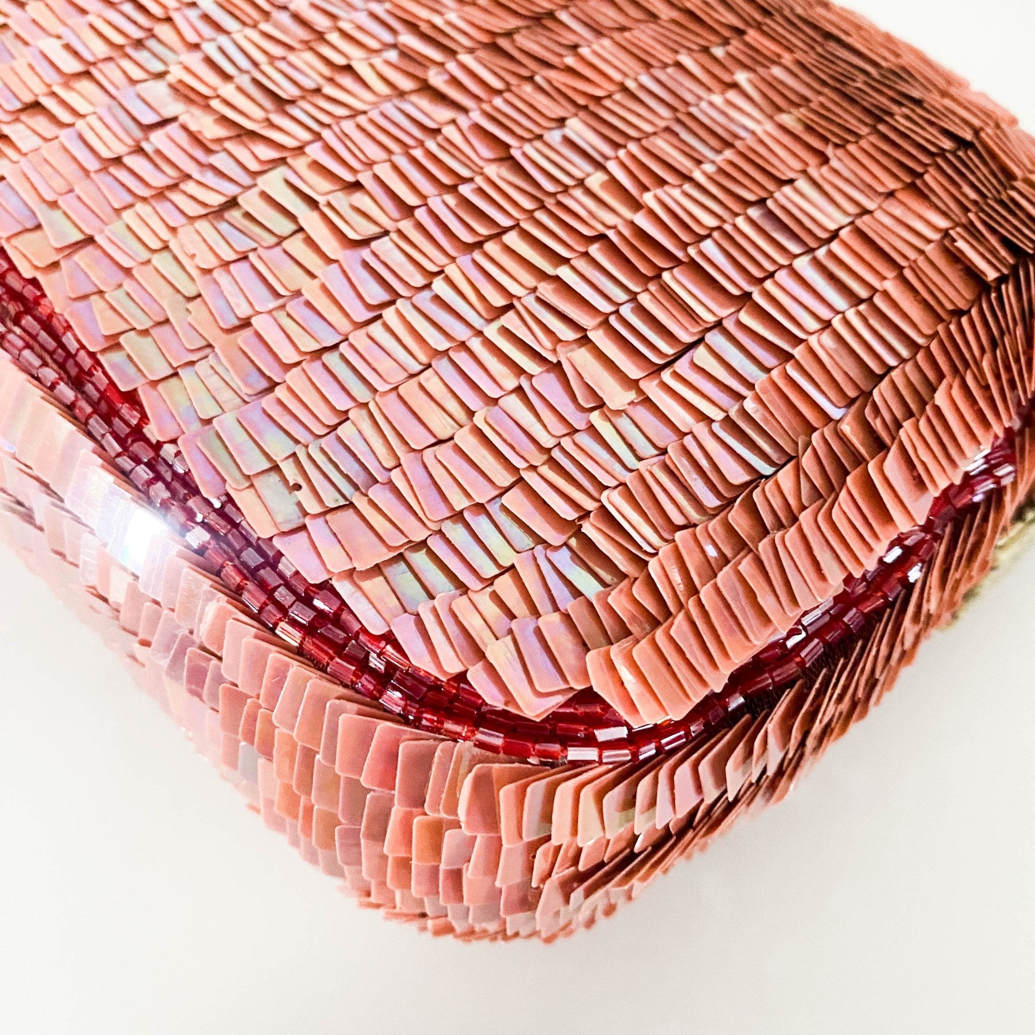 FENDI Baguette Rare Pink Sequin / Beads Shoulder Bag Python Leather Strap, in , Sold by HIVE PRELOVED - Shoulder Bags, ,