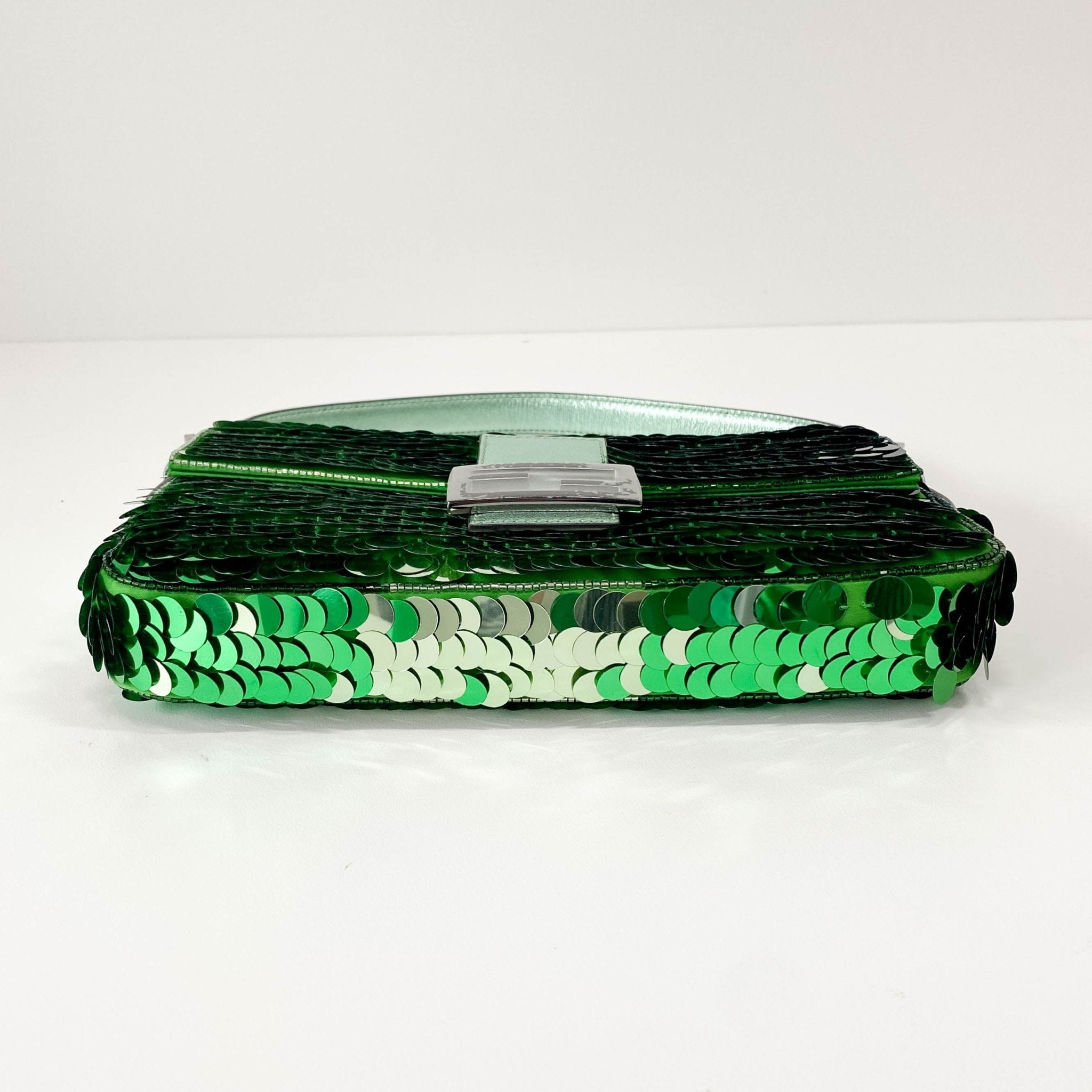 FENDI Baguette Re - Edition 1997 Green Sequin Shoulder Bag, in , Sold by HIVE PRELOVED - Shoulder Bags, ,