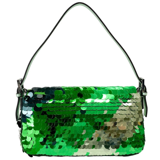 FENDI Baguette Re - Edition 1997 Green Sequin Shoulder Bag, in , Sold by HIVE PRELOVED - Shoulder Bags, ,