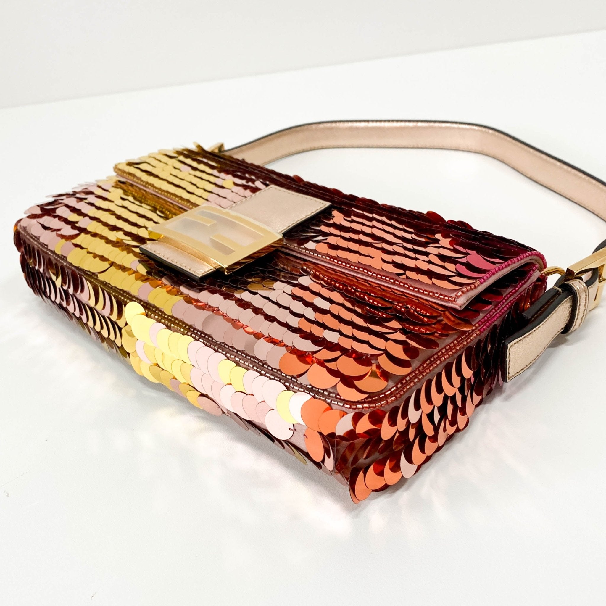 FENDI Baguette Re - Edition 1997 Pink/Red Multicolor Sequin Shoulder Bag, in , Sold by HIVE PRELOVED - Shoulder Bags, ,