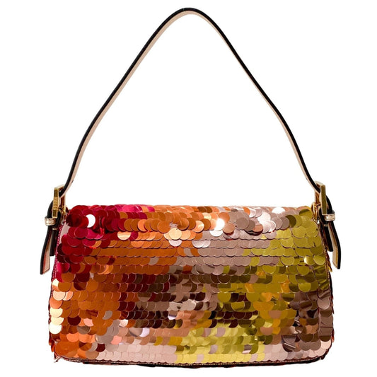 FENDI Baguette Re - Edition 1997 Pink/Red Multicolor Sequin Shoulder Bag, in , Sold by HIVE PRELOVED - Shoulder Bags, ,