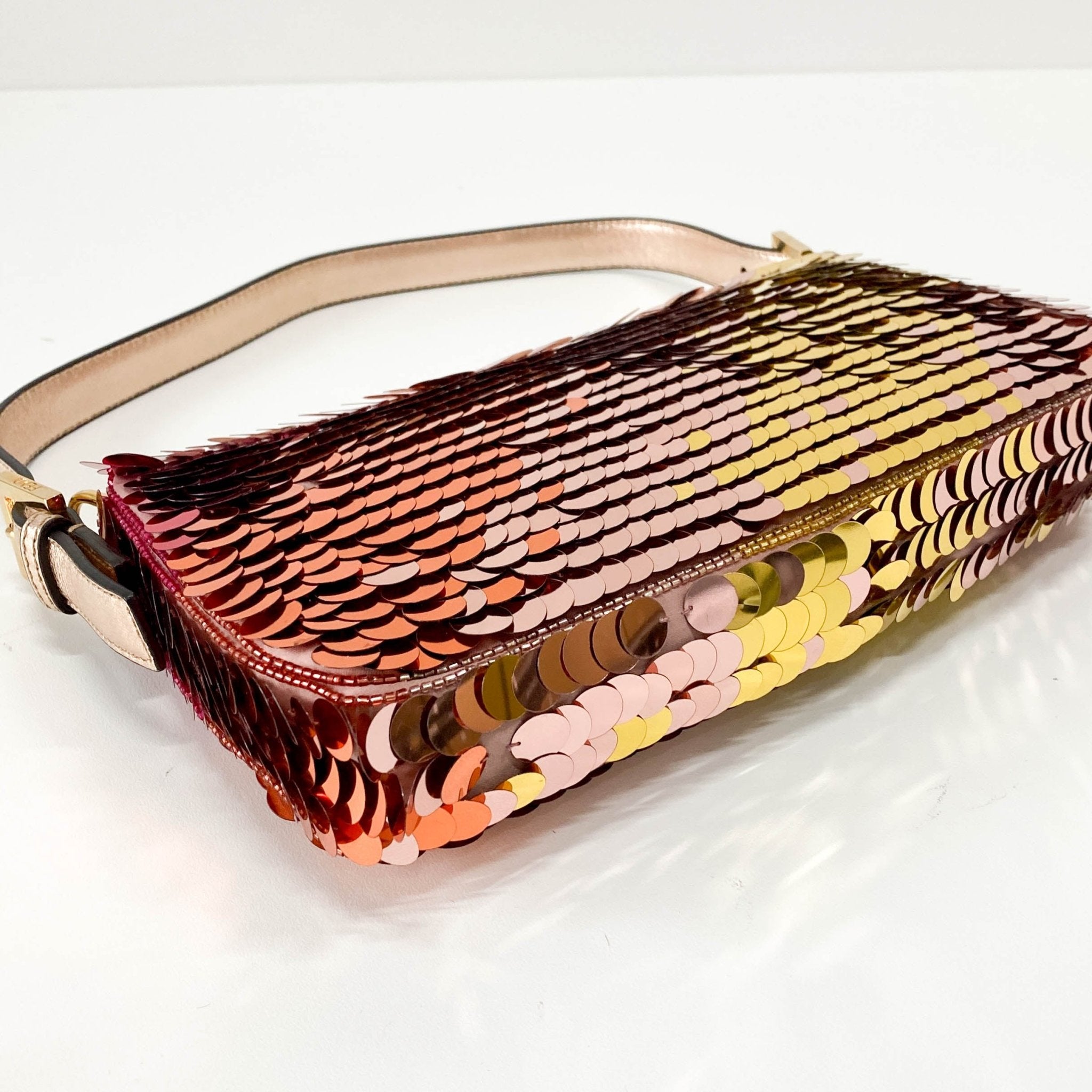 FENDI Baguette Re - Edition 1997 Pink/Red Multicolor Sequin Shoulder Bag, in , Sold by HIVE PRELOVED - Shoulder Bags, ,