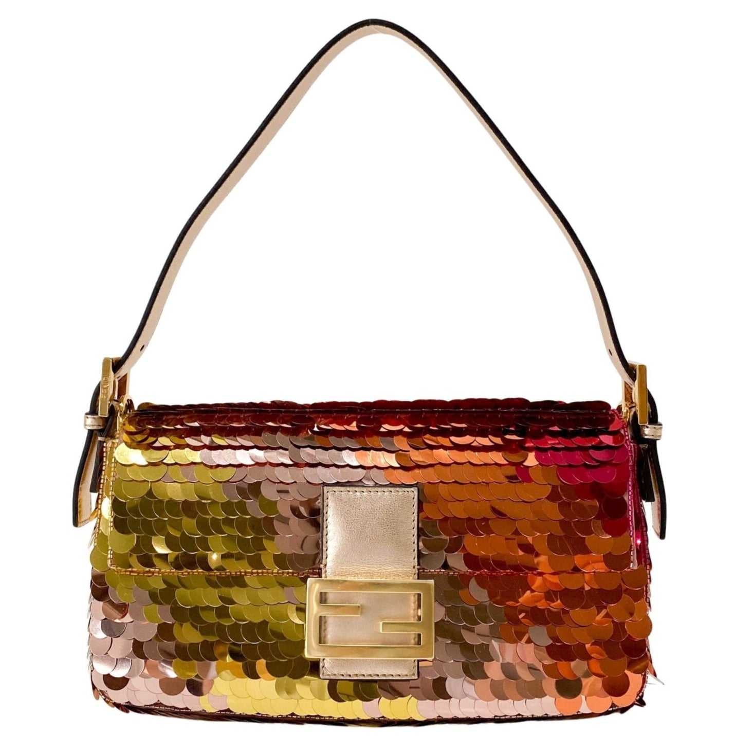 FENDI Baguette Re - Edition 1997 Pink/Red Multicolor Sequin Shoulder Bag, in , Sold by HIVE PRELOVED - Shoulder Bags, ,