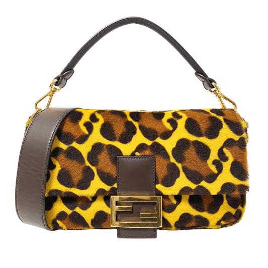 FENDI Baguette Re - Edition Pony Hair Leopard Shoulder Bag, in , Sold by HIVE PRELOVED - Shoulder Bags, ,