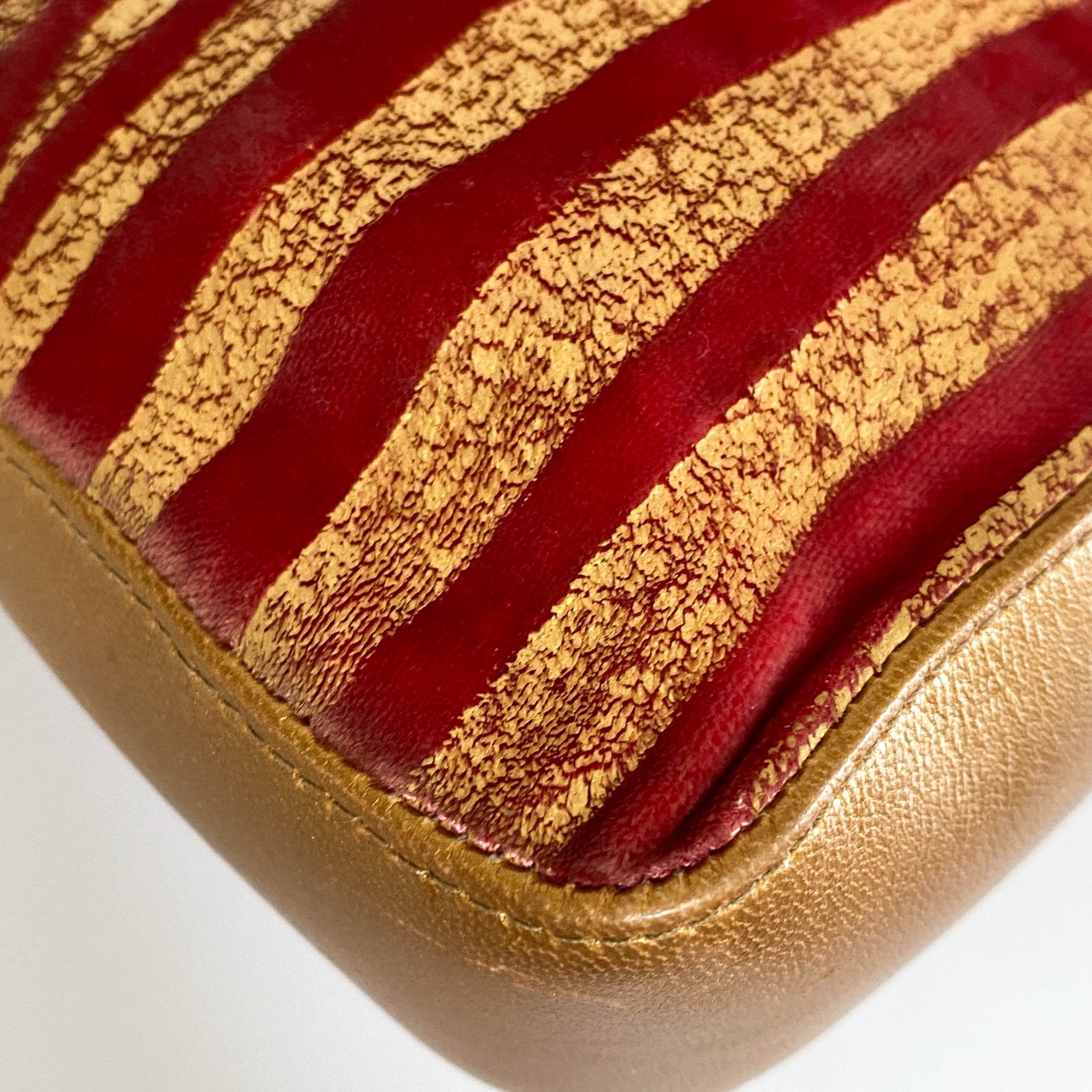 FENDI Baguette Red Tiger Gold Zebra Pattern Leather / Velvet Shoulder Bag, in , Sold by HIVE PRELOVED - Sale, Shoulder Bags,