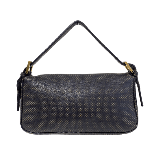 FENDI Baguette Selleria Brown / Gold Punching Leather Shoulder Bag, in , Sold by HIVE PRELOVED - Shoulder Bags, ,