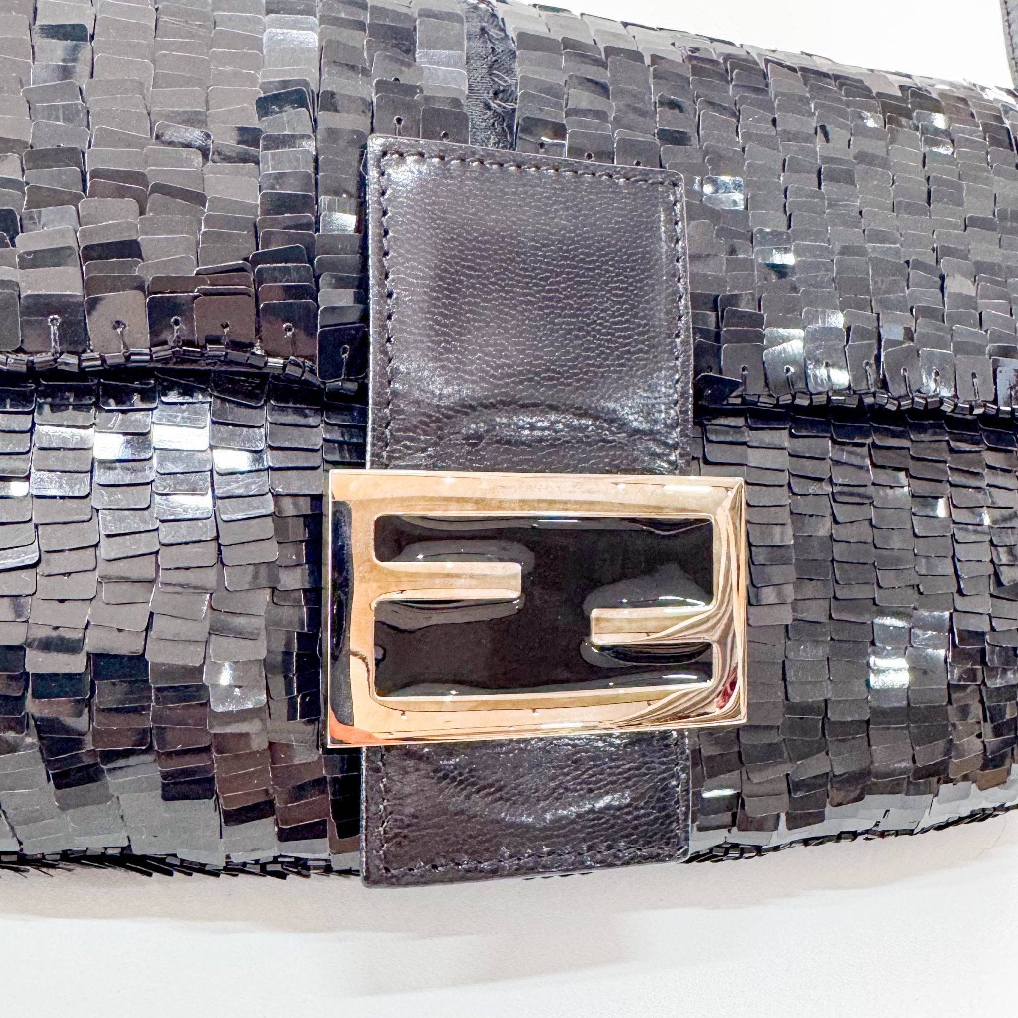 FENDI Baguette Sequin Black Shoulder Bag, in , Sold by HIVE PRELOVED - Shoulder Bags, ,