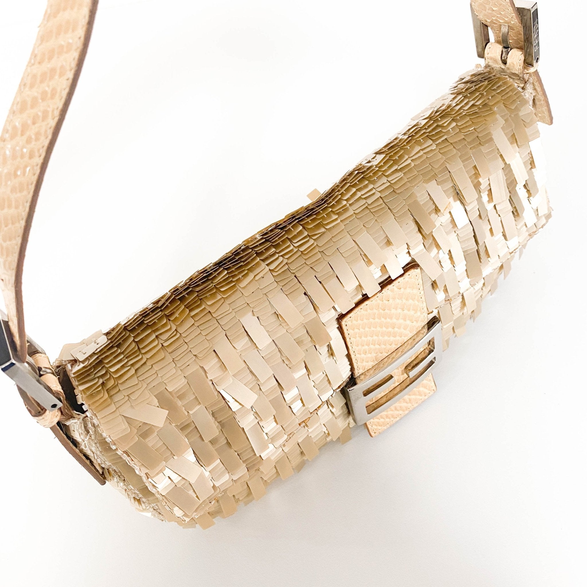 FENDI Baguette Sequin Champagne Gold, in , Sold by HIVE PRELOVED - Shoulder Bags, ,