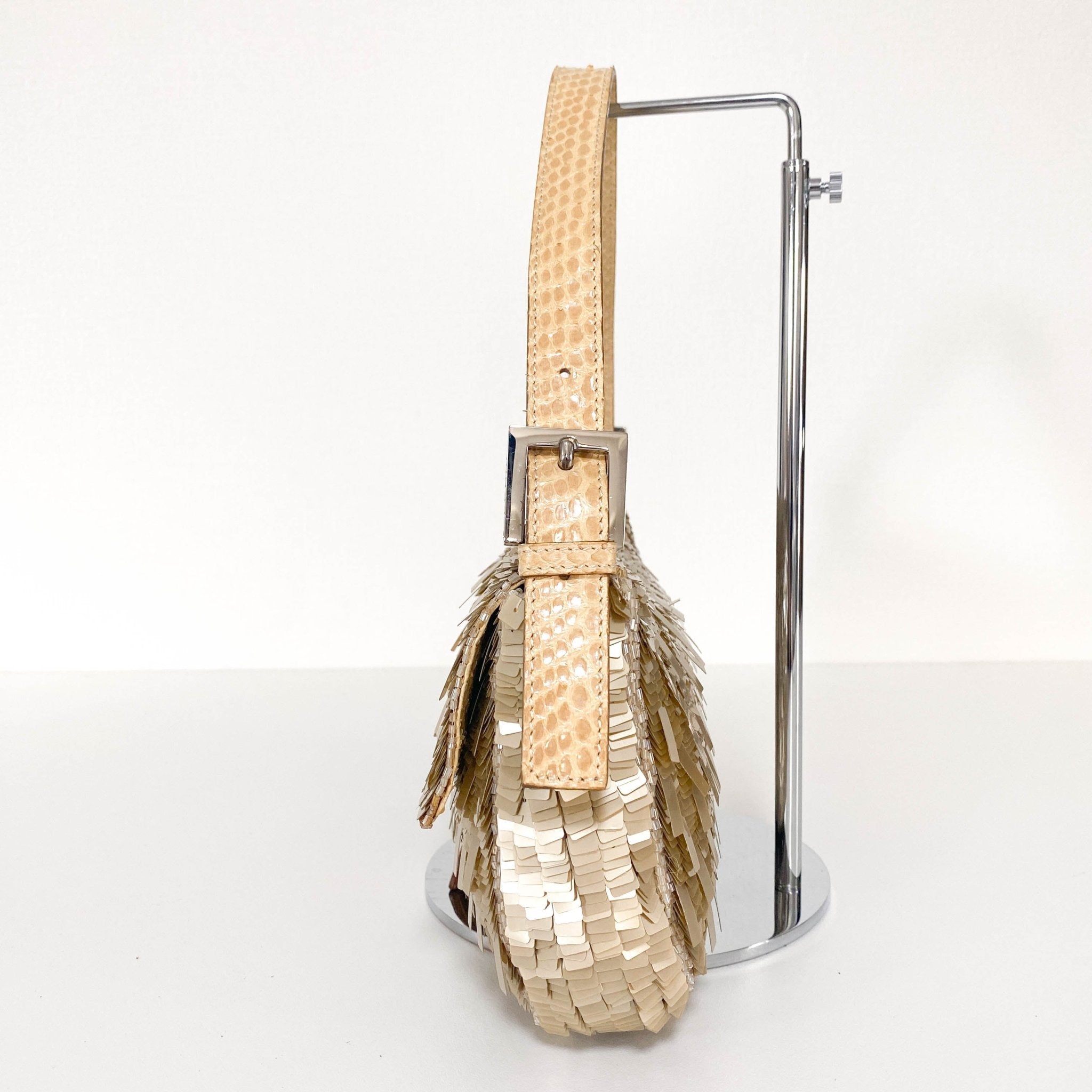 FENDI Baguette Sequin Champagne Gold, in , Sold by HIVE PRELOVED - Shoulder Bags, ,