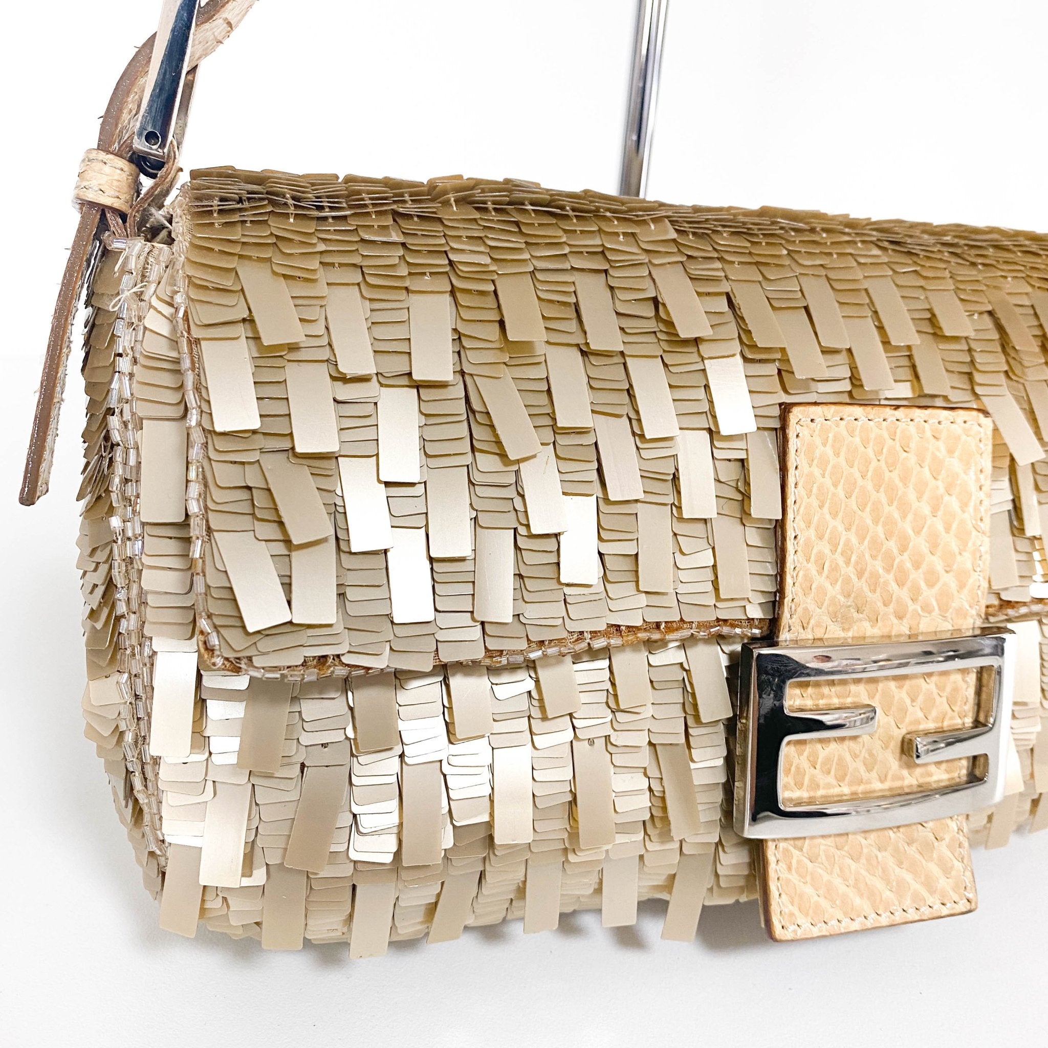 FENDI Baguette Sequin Champagne Gold, in , Sold by HIVE PRELOVED - Shoulder Bags, ,