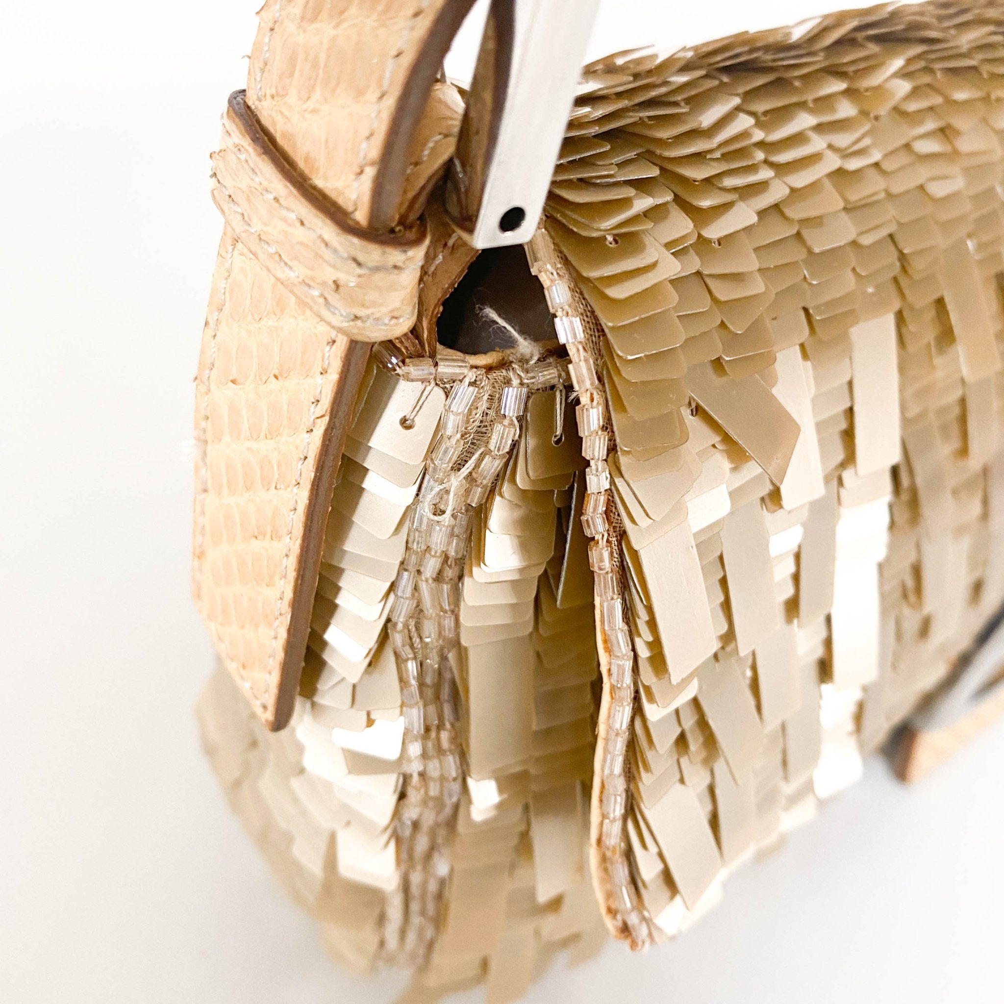 FENDI Baguette Sequin Champagne Gold, in , Sold by HIVE PRELOVED - Shoulder Bags, ,