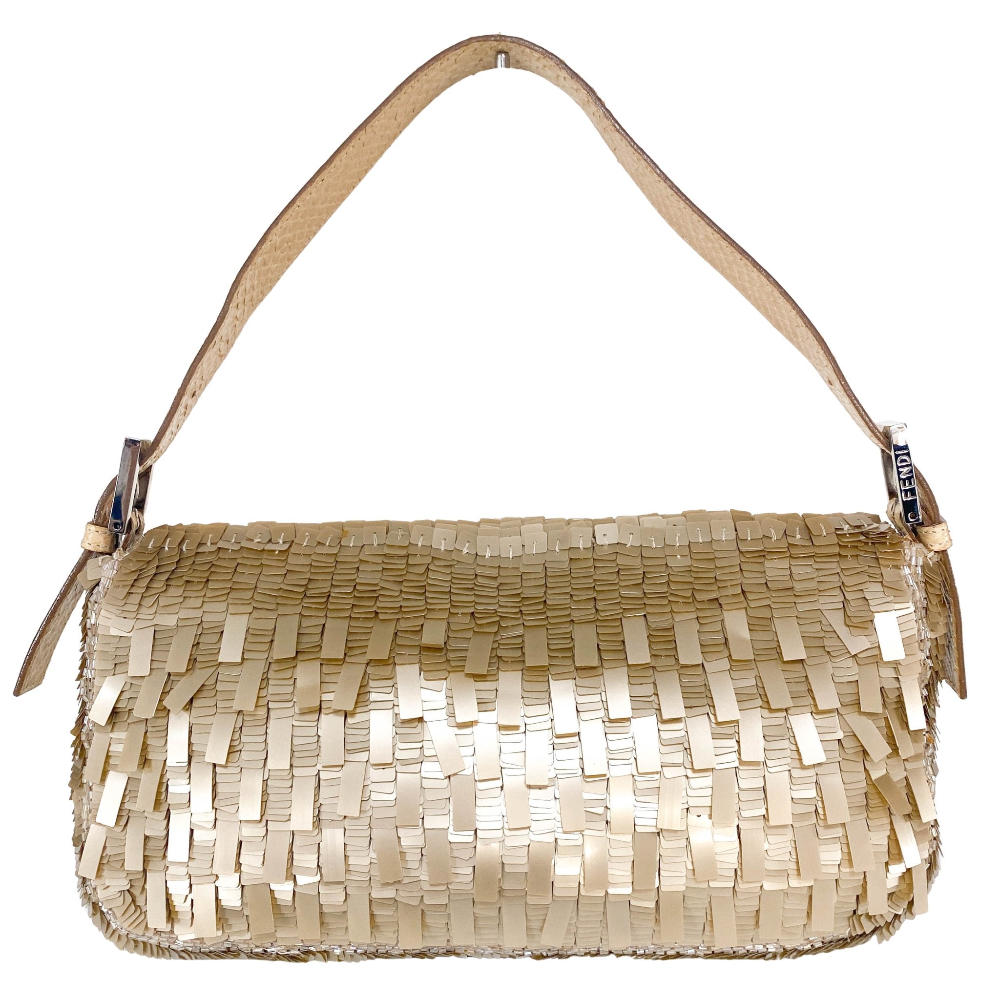 FENDI Baguette Sequin Champagne Gold, in , Sold by HIVE PRELOVED - Shoulder Bags, ,