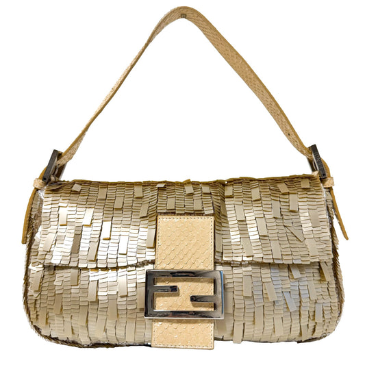 FENDI Baguette Sequin Champagne Gold, in , Sold by HIVE PRELOVED - Shoulder Bags, ,