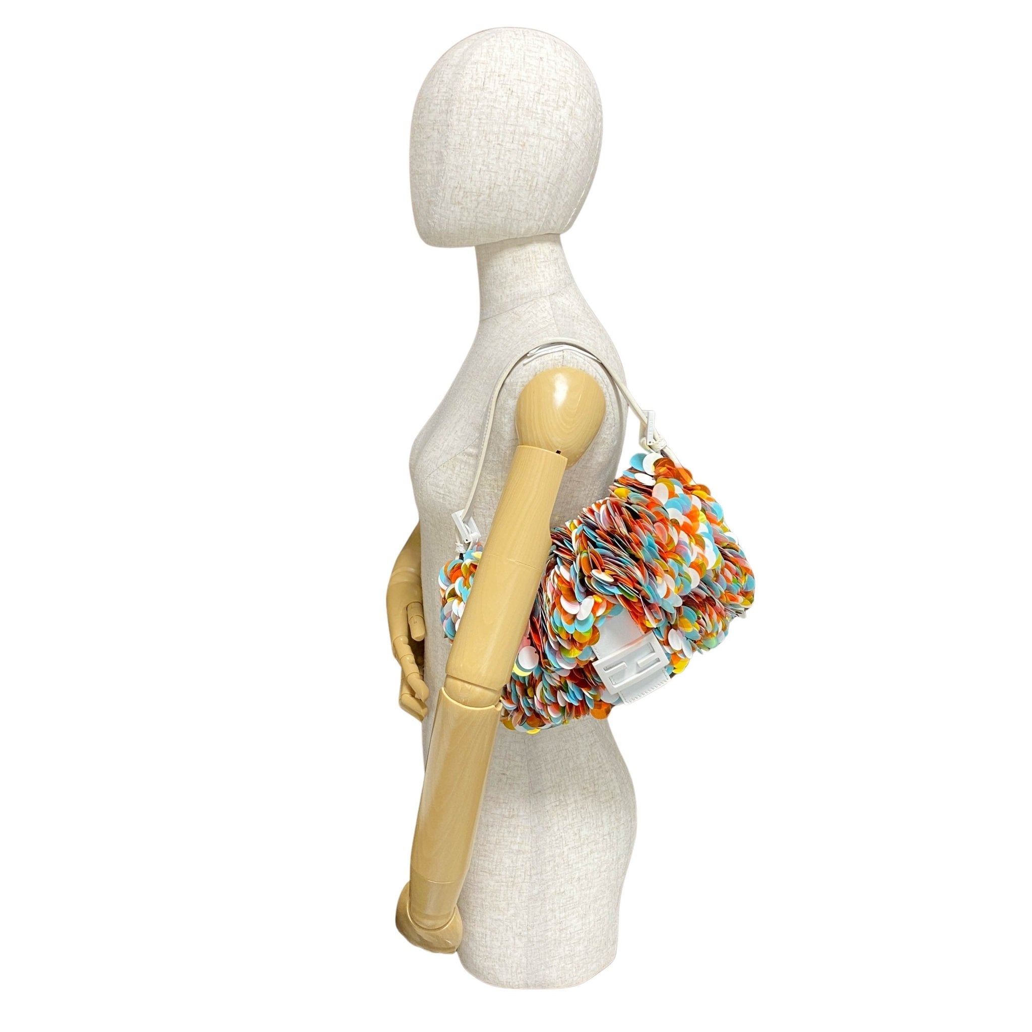 FENDI Baguette Sequin Paillettes Multicolour / White Shoulder Bag, in , Sold by HIVE PRELOVED - Shoulder Bags, ,