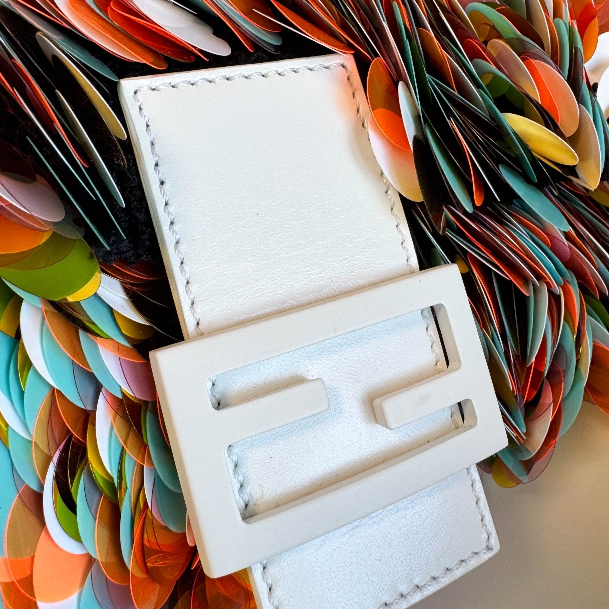 FENDI Baguette Sequin Paillettes Multicolour / White Shoulder Bag, in , Sold by HIVE PRELOVED - Shoulder Bags, ,