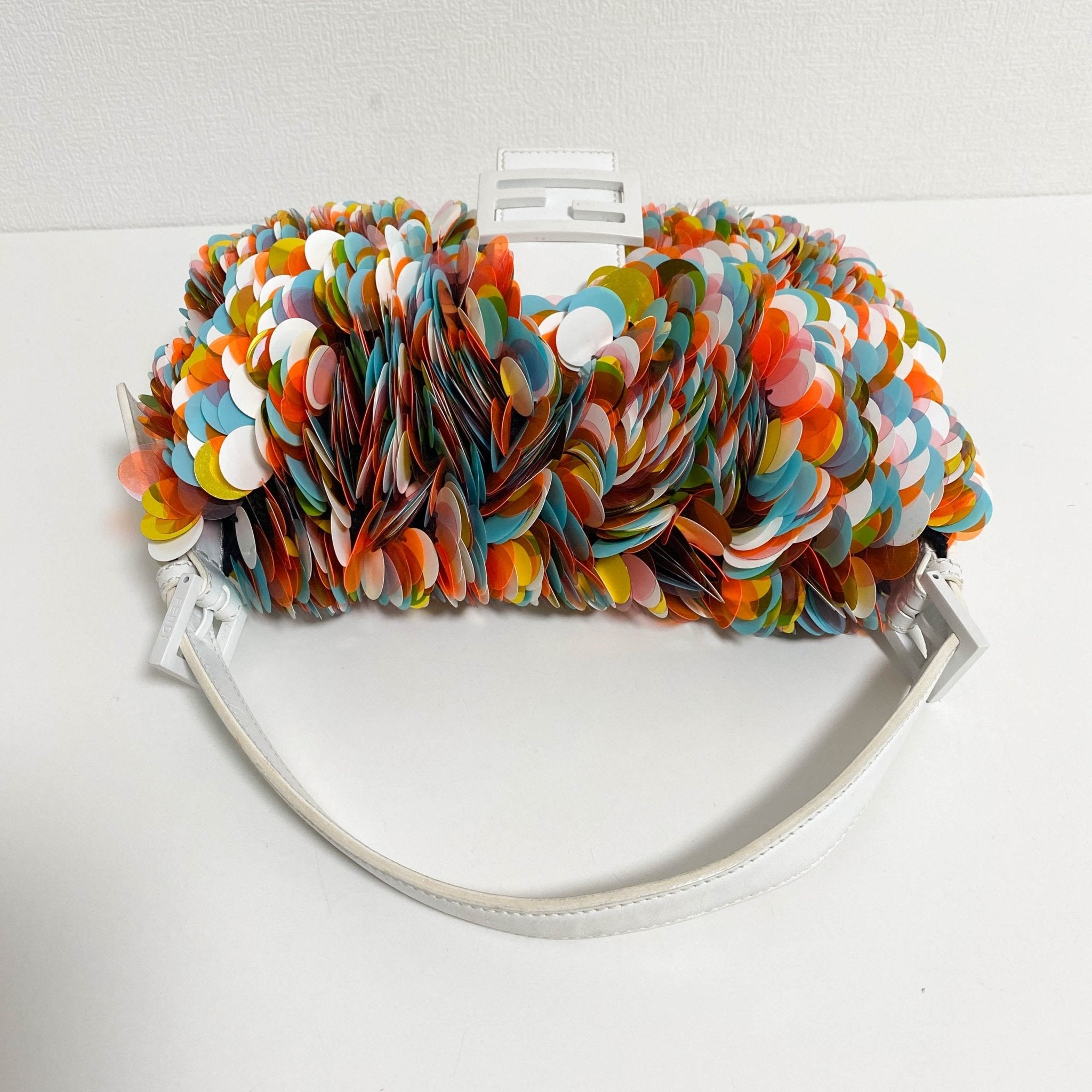 FENDI Baguette Sequin Paillettes Multicolour / White Shoulder Bag, in , Sold by HIVE PRELOVED - Shoulder Bags, ,