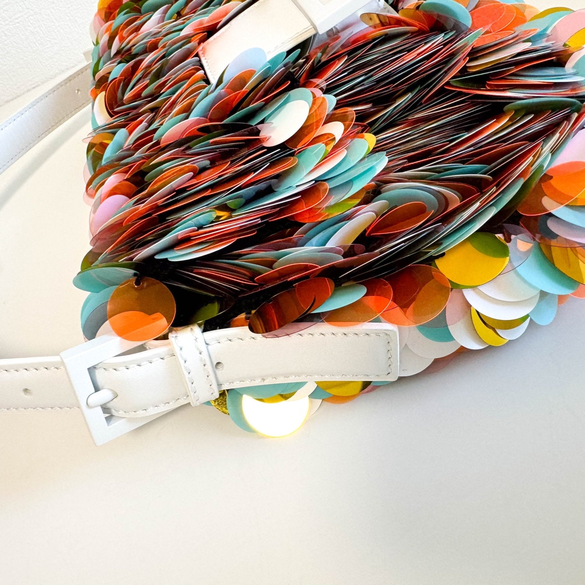 FENDI Baguette Sequin Paillettes Multicolour / White Shoulder Bag, in , Sold by HIVE PRELOVED - Shoulder Bags, ,